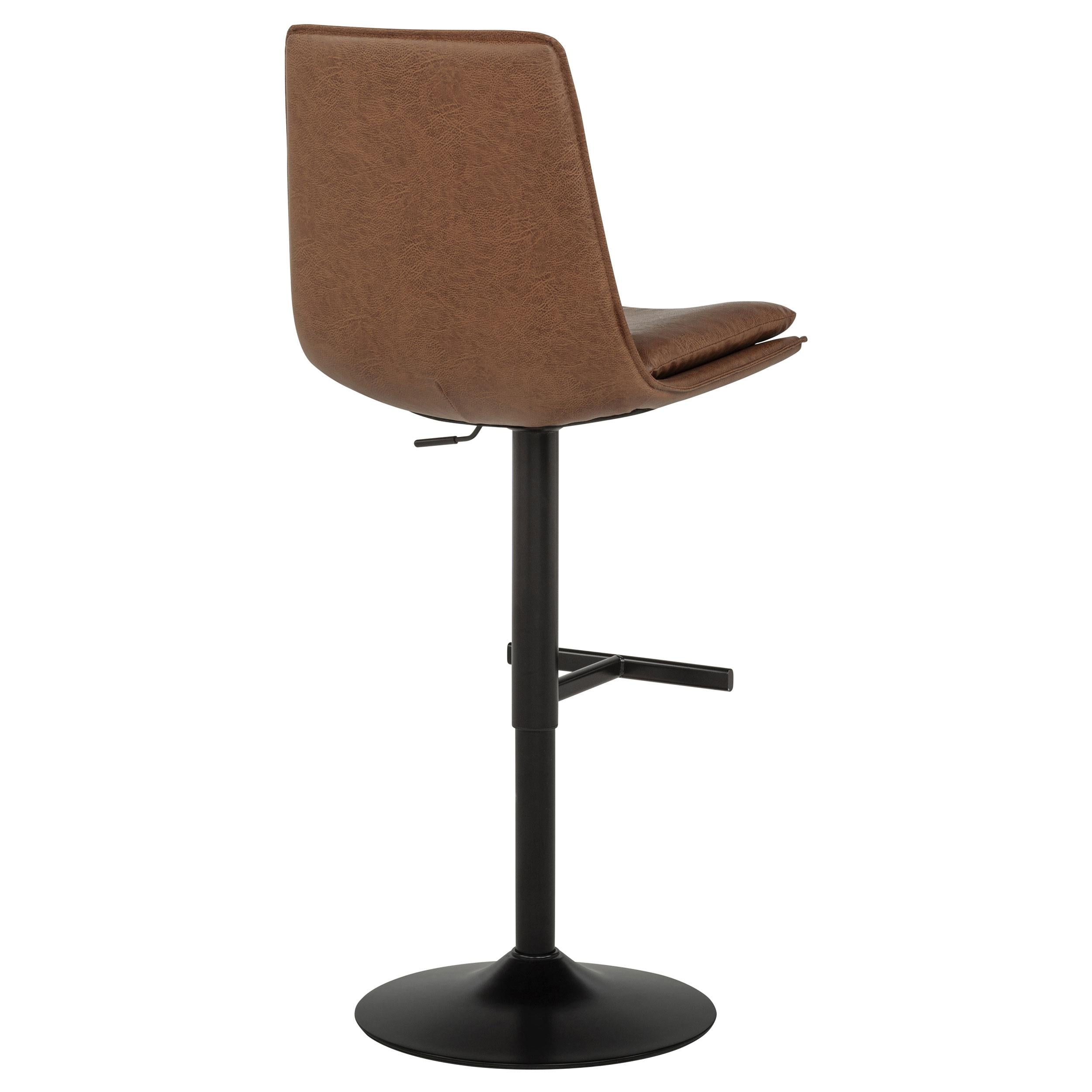  Coaster Furniture Eldridge 182957 Faux Leather Upholstered Adjustable Bar Stool - Coffee IMAGE 9