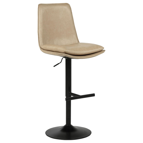 Coaster Furniture Eldridge 182957TAN Faux Leather Upholstered Adjustable Bar Stool - Coffee Tan