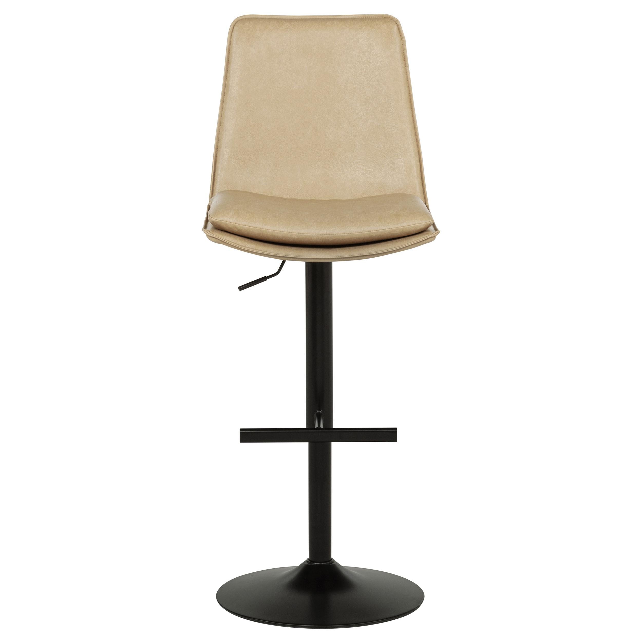  Coaster Furniture Eldridge 182957TAN Faux Leather Upholstered Adjustable Bar Stool - Coffee Tan IMAGE 2