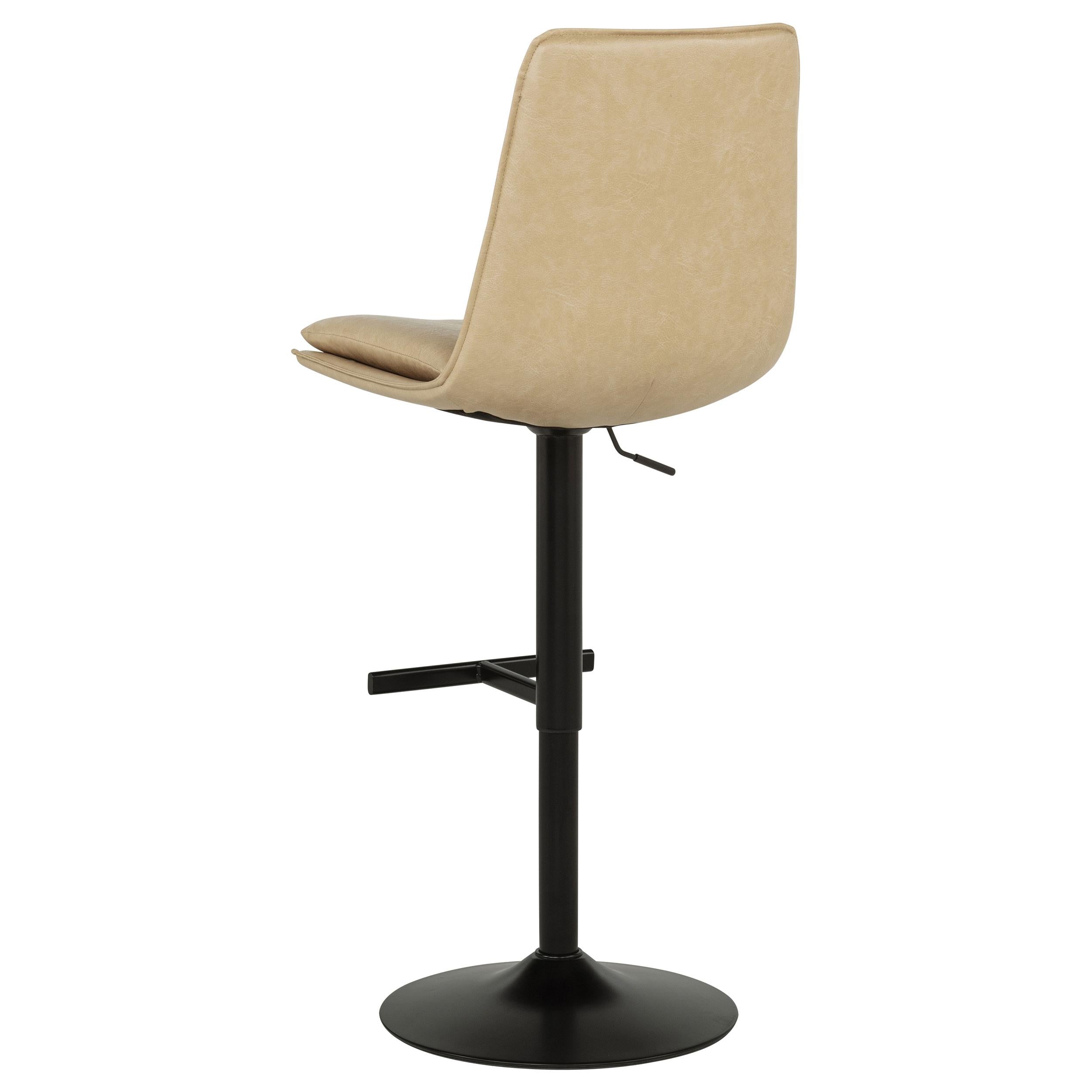  Coaster Furniture Eldridge 182957TAN Faux Leather Upholstered Adjustable Bar Stool - Coffee Tan IMAGE 3