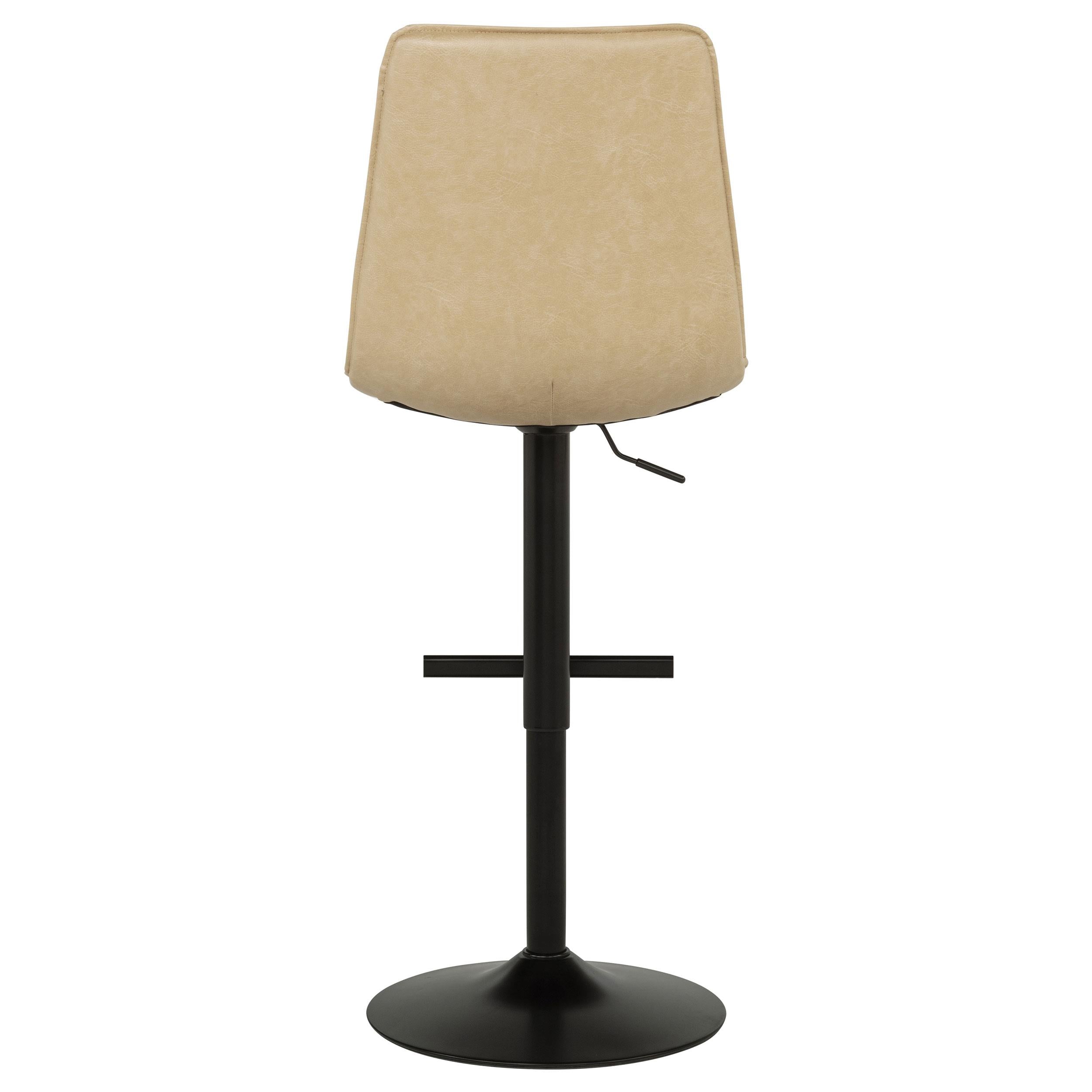  Coaster Furniture Eldridge 182957TAN Faux Leather Upholstered Adjustable Bar Stool - Coffee Tan IMAGE 4
