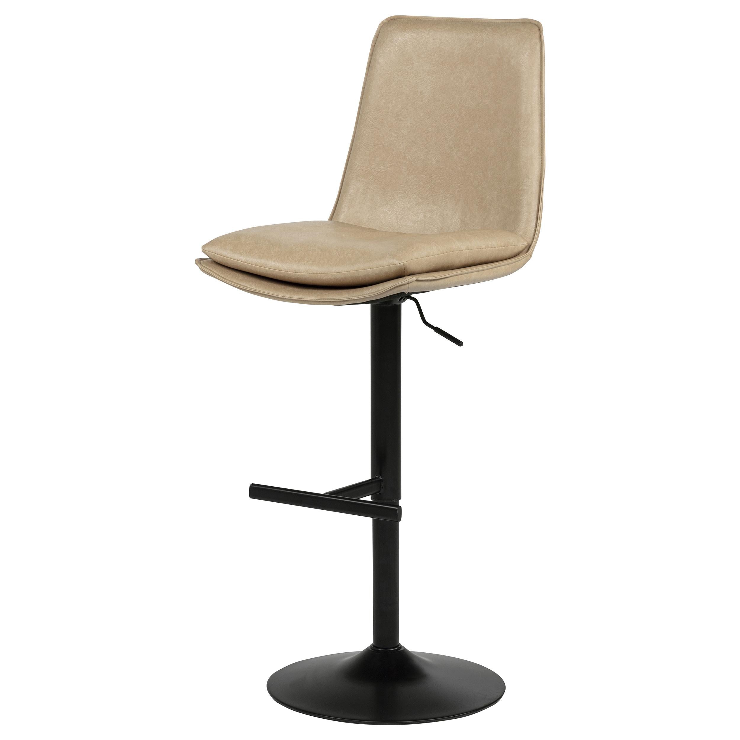  Coaster Furniture Eldridge 182957TAN Faux Leather Upholstered Adjustable Bar Stool - Coffee Tan IMAGE 5