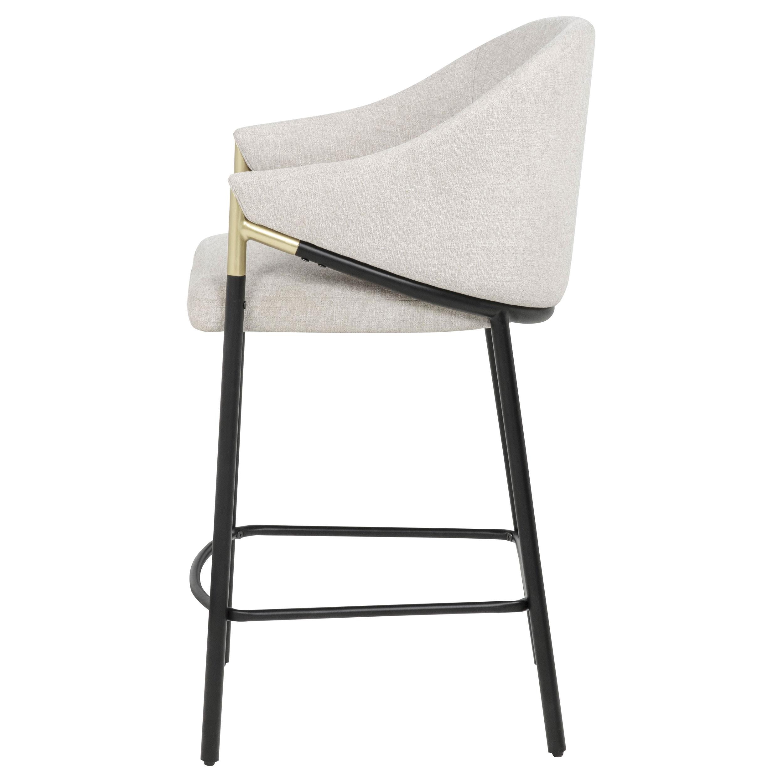  Coaster Furniture Chadwick 183436N Set of 2 Fabric Upholstered Counter Height Chair - Beige IMAGE 2