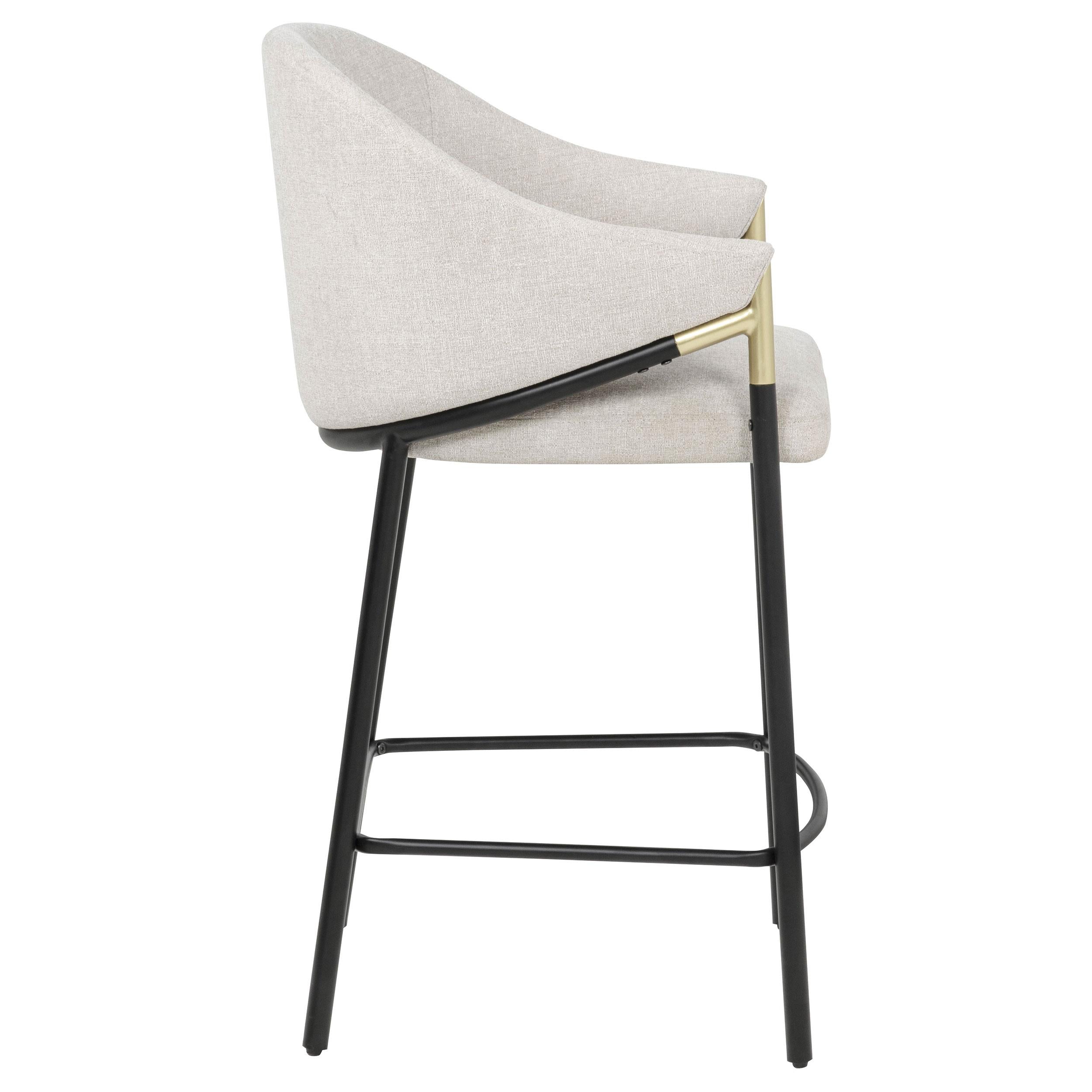  Coaster Furniture Chadwick 183436N Set of 2 Fabric Upholstered Counter Height Chair - Beige IMAGE 3