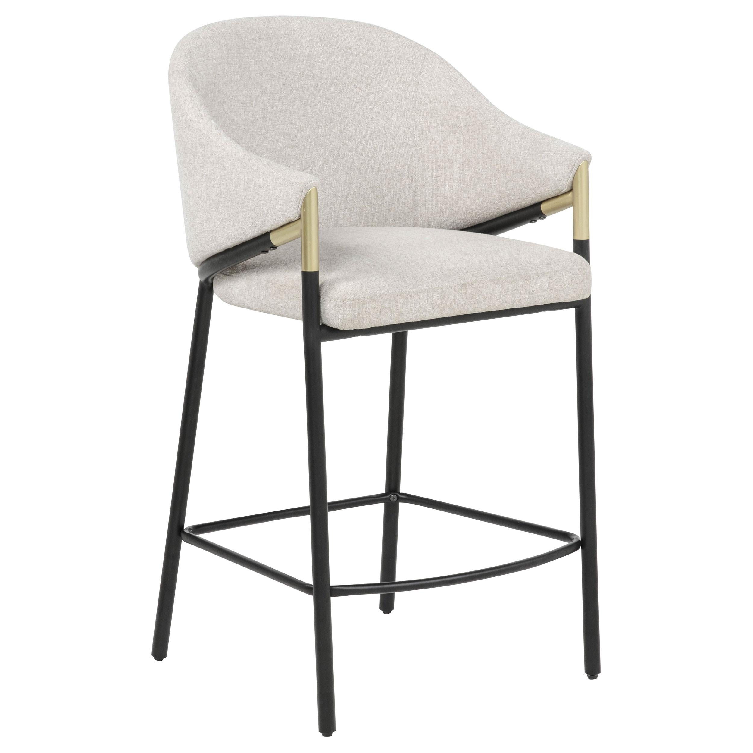  Coaster Furniture Chadwick 183436N Set of 2 Fabric Upholstered Counter Height Chair - Beige IMAGE 5
