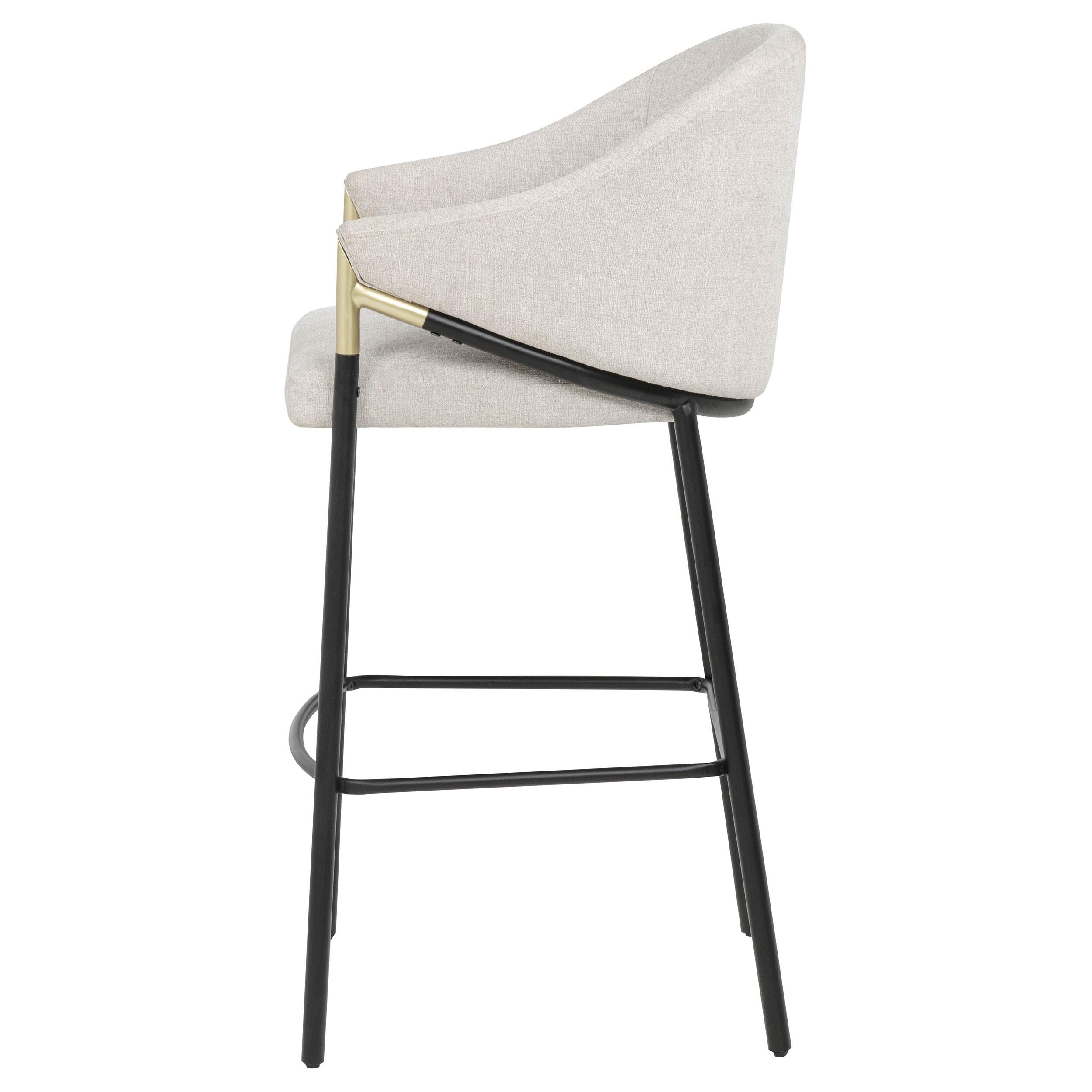  Coaster Furniture Chadwick 183437N Set of 2 Fabric Upholstered Bar Chair - Beige IMAGE 3