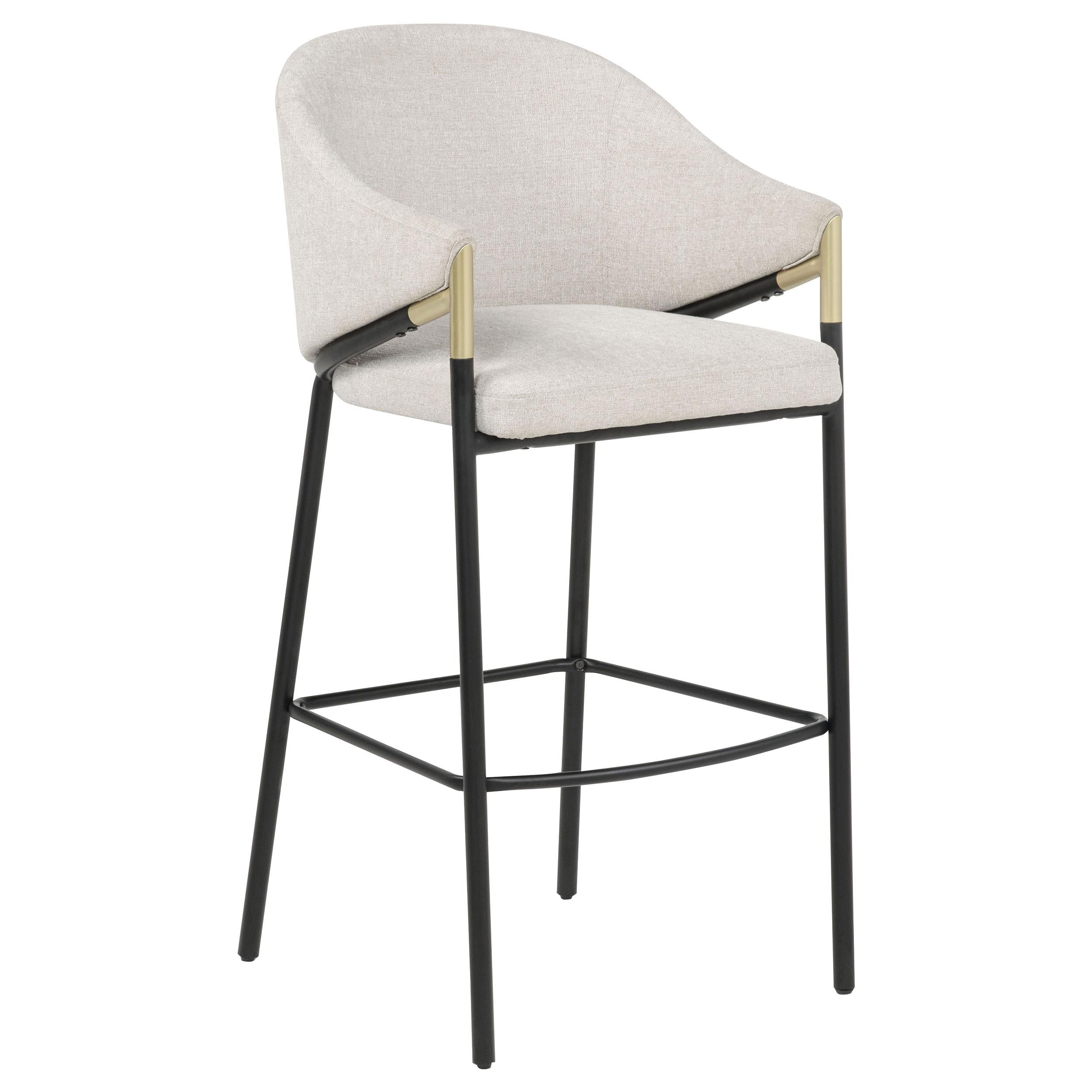  Coaster Furniture Chadwick 183437N Set of 2 Fabric Upholstered Bar Chair - Beige IMAGE 5