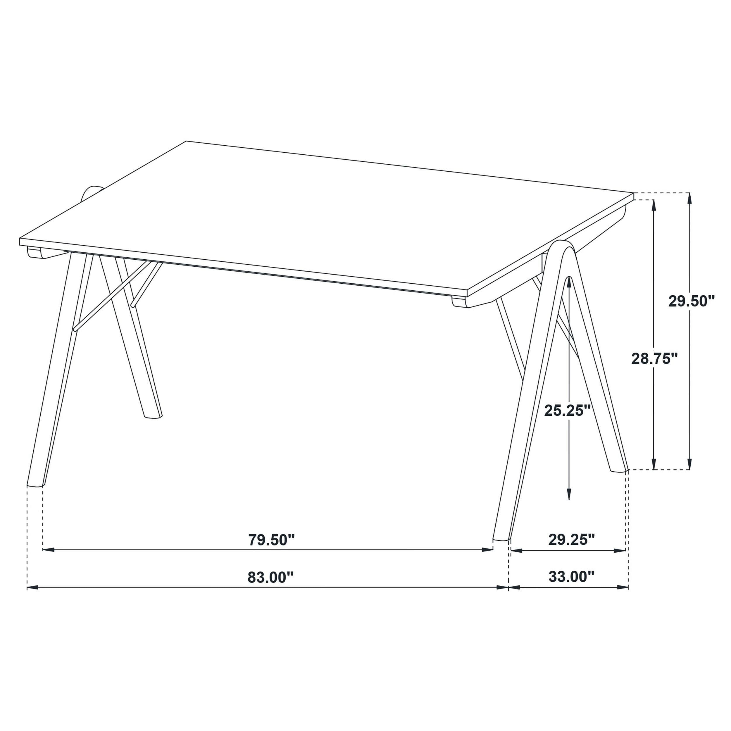  Coaster Furniture Randolph 192521 82-inch Rectangular Dining Table - Sheesham/Brown IMAGE 9