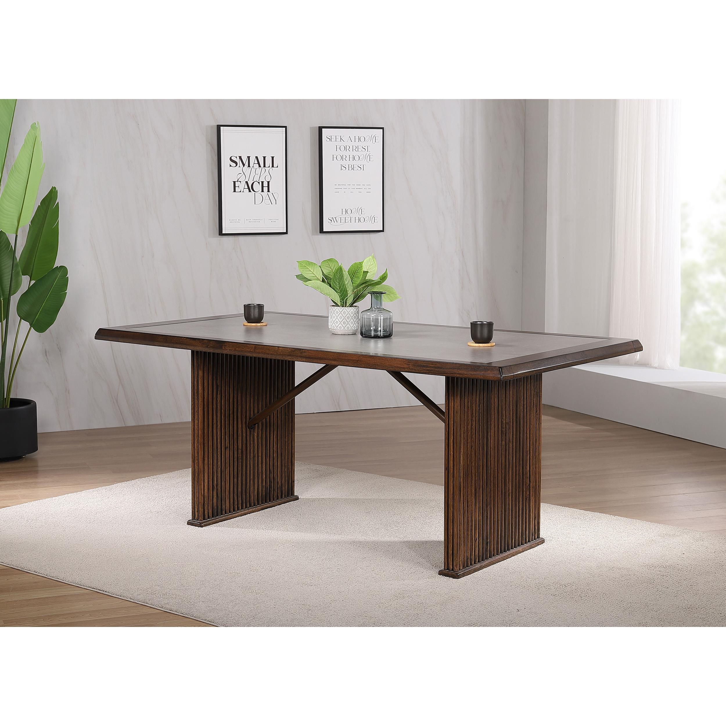  Coaster Furniture Sherwood 193591 72-inch Rectangular Dining Table - Brown IMAGE 2