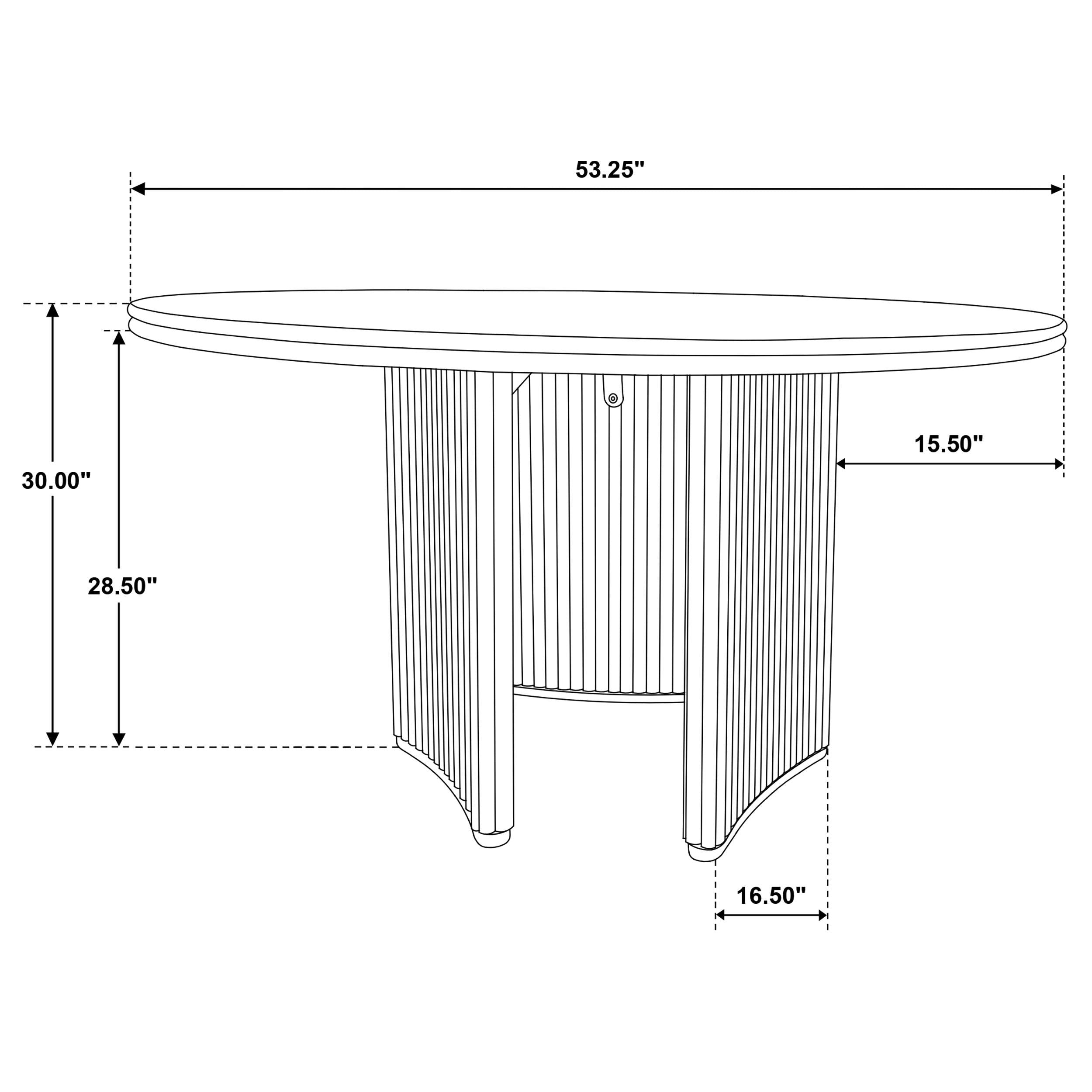  Coaster Furniture Adina 193610 53-inch Round Wood Dining Table  - Distressed Light Brown IMAGE 8