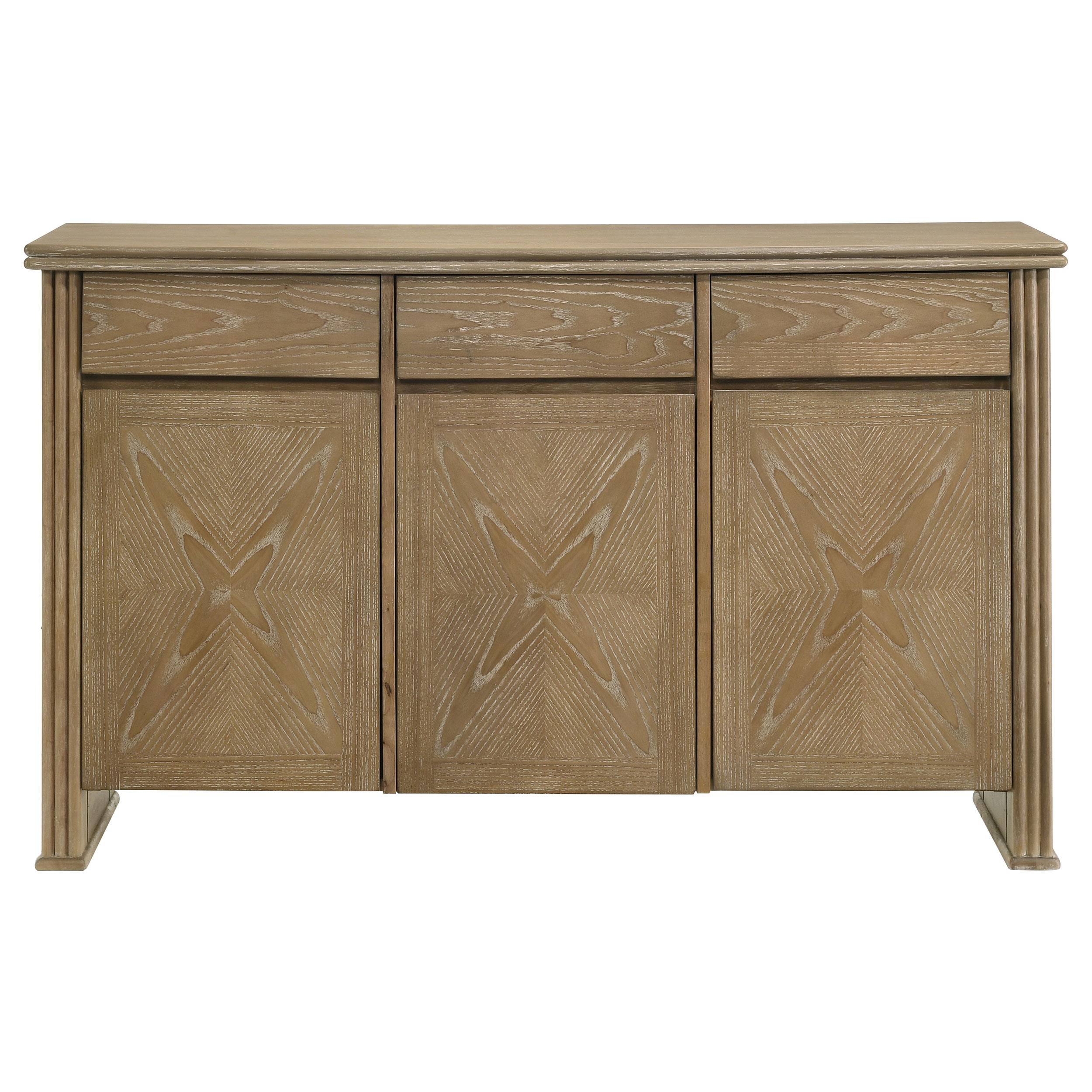  Coaster Furniture Adina 193615 3-door 59-inch Sideboard Server  - Distressed Light Brown IMAGE 10