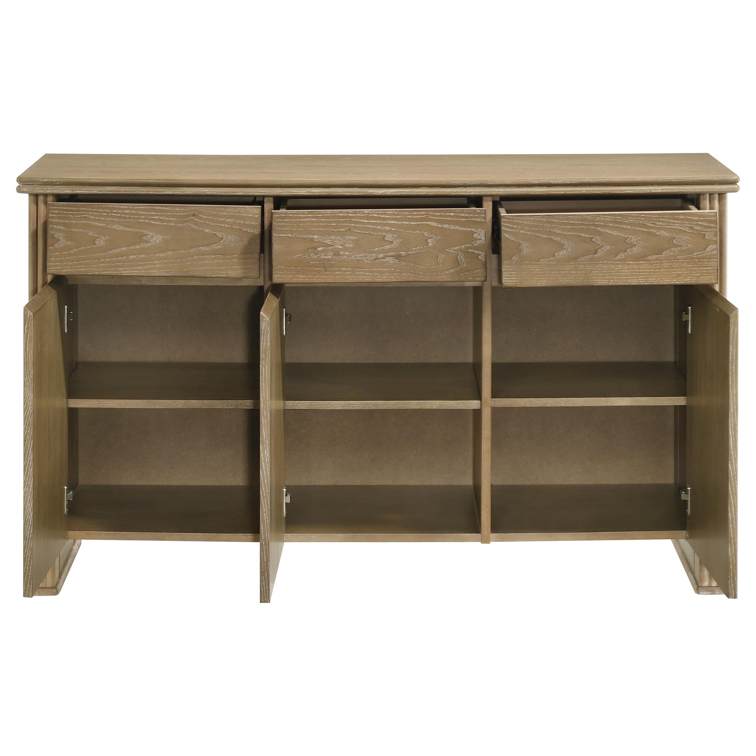  Coaster Furniture Adina 193615 3-door 59-inch Sideboard Server  - Distressed Light Brown IMAGE 12