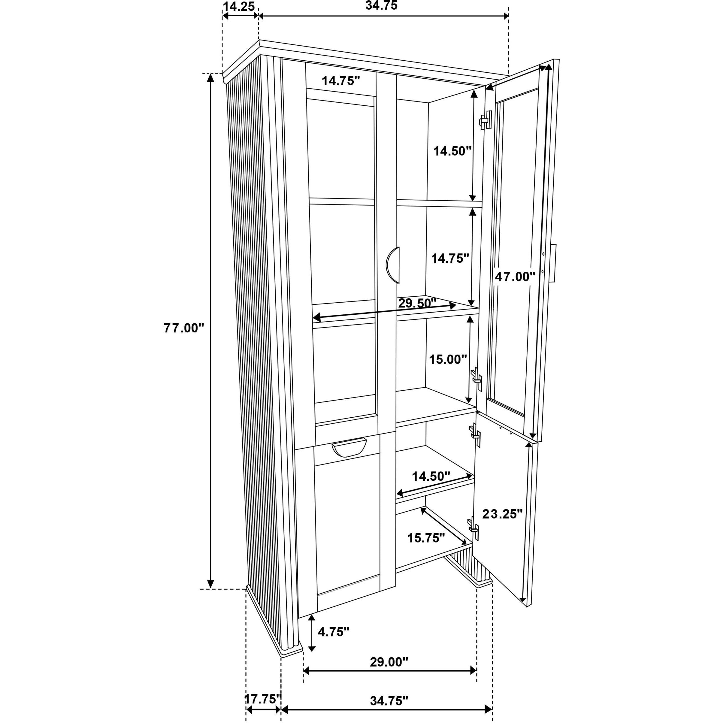  Coaster Furniture Adina 193616 77-inch Tall Display Cabinet  - Distressed Light Brown IMAGE 15