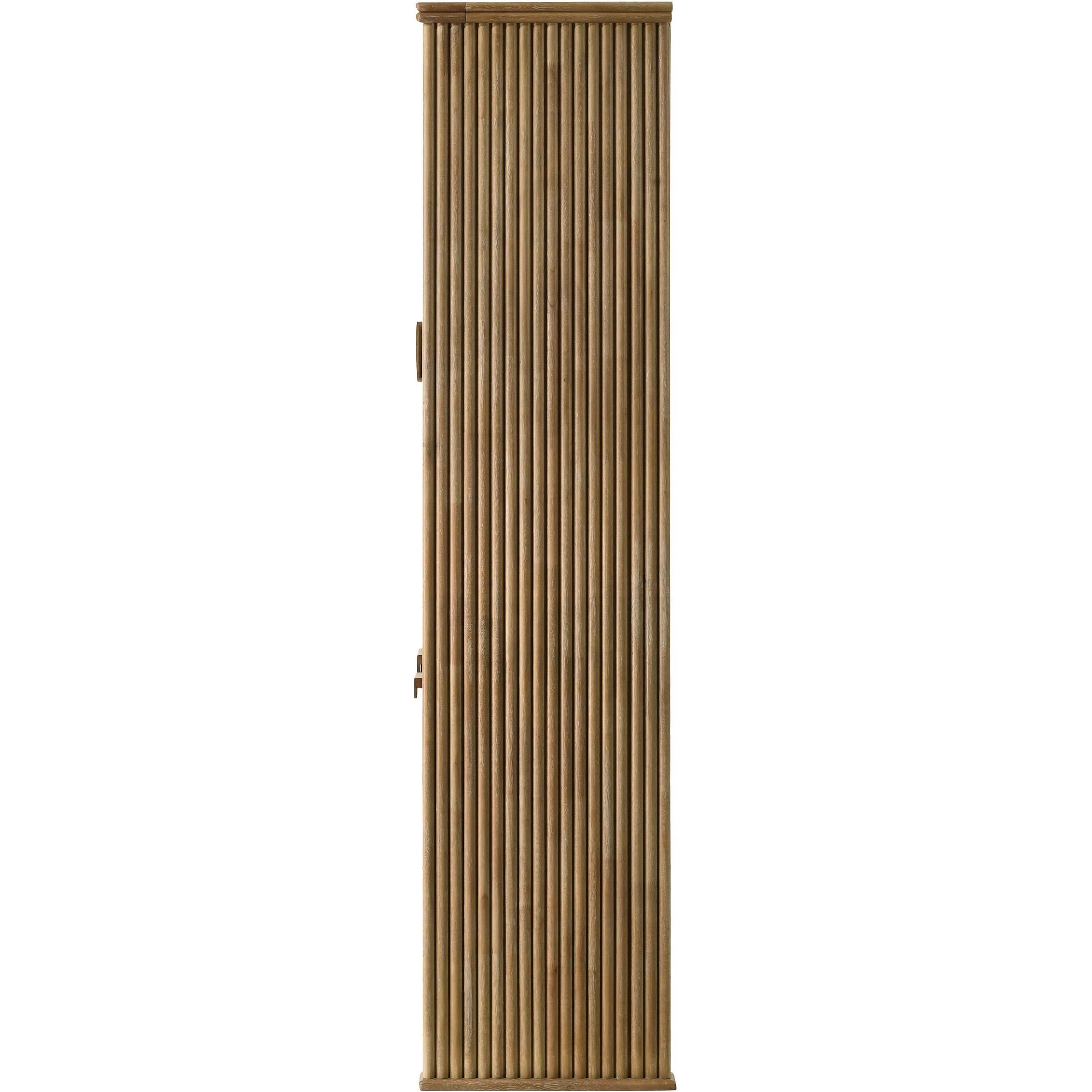  Coaster Furniture Adina 193616 77-inch Tall Display Cabinet  - Distressed Light Brown IMAGE 7