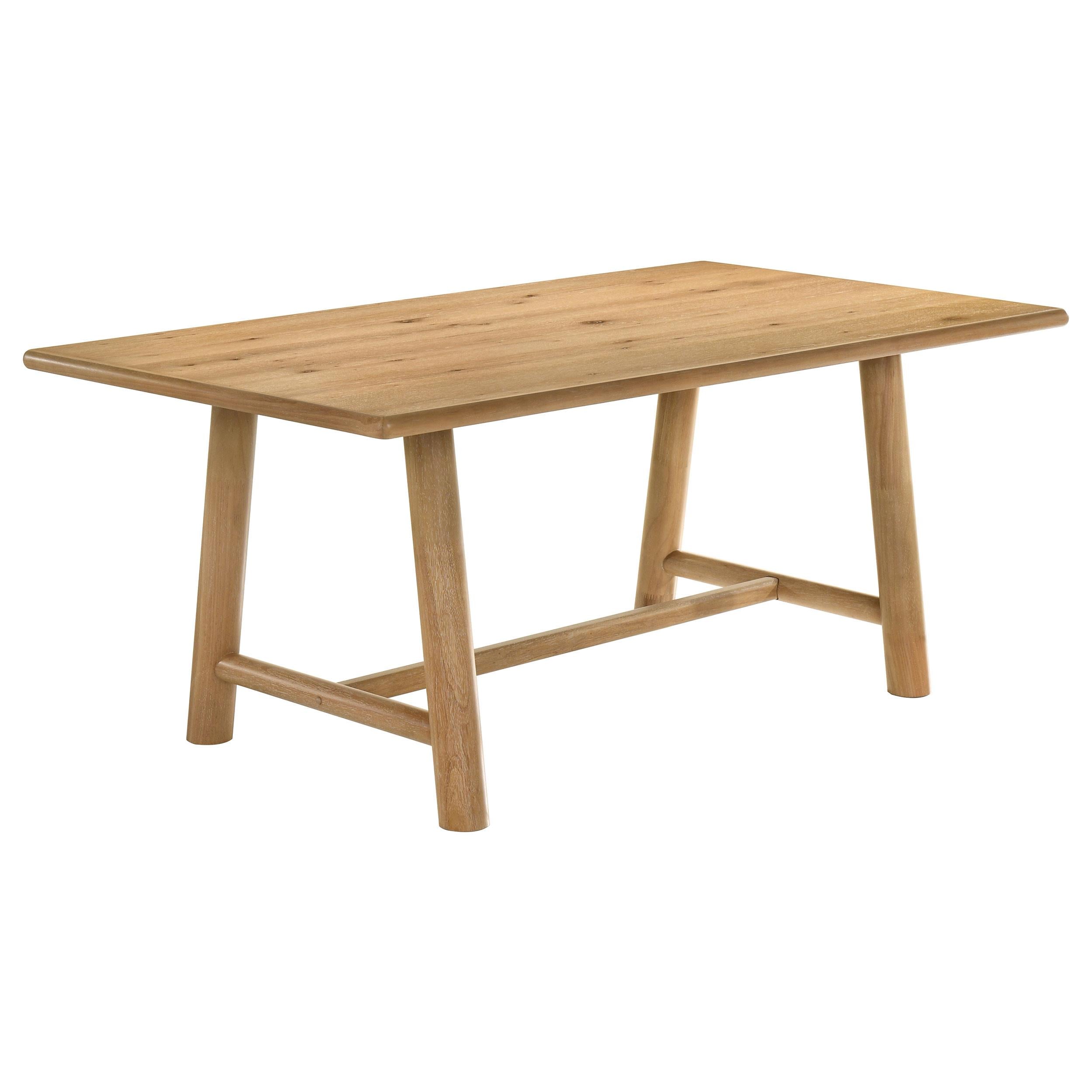  Coaster Furniture Duncan 193651 71-inch Rectangular Wood Dining Room Table - Washed Oak IMAGE 1