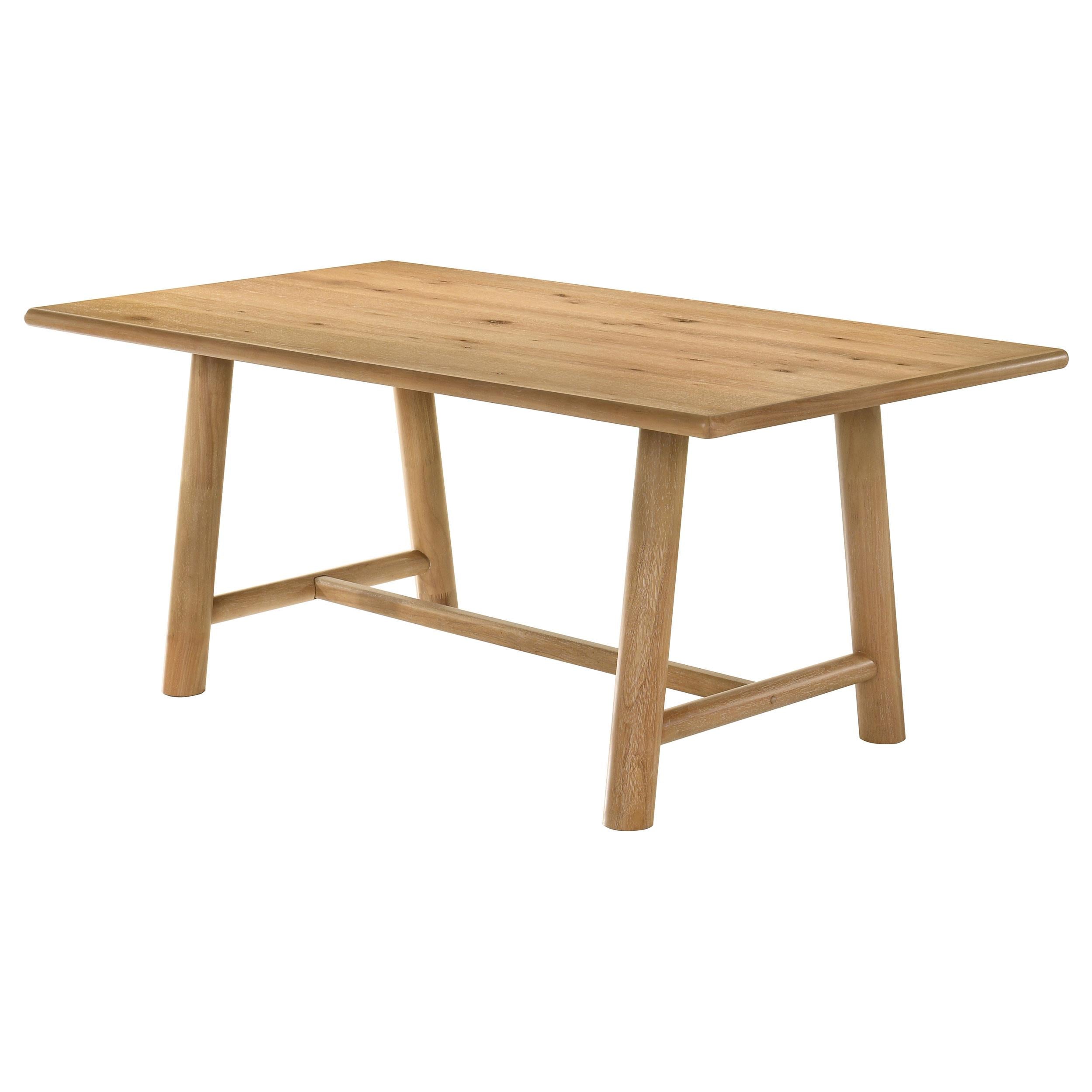  Coaster Furniture Duncan 193651 71-inch Rectangular Wood Dining Room Table - Washed Oak IMAGE 4