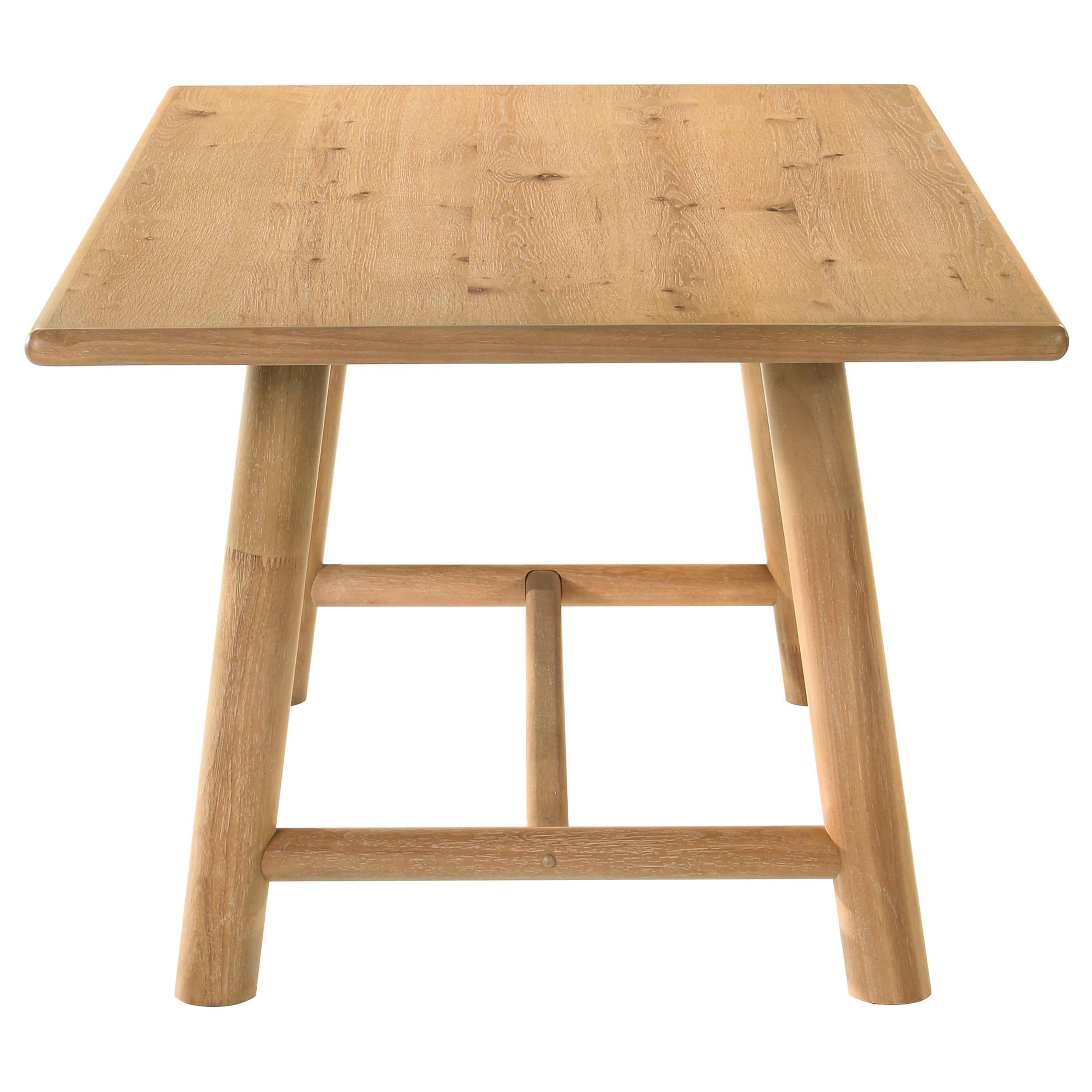  Coaster Furniture Duncan 193651 71-inch Rectangular Wood Dining Room Table - Washed Oak IMAGE 5