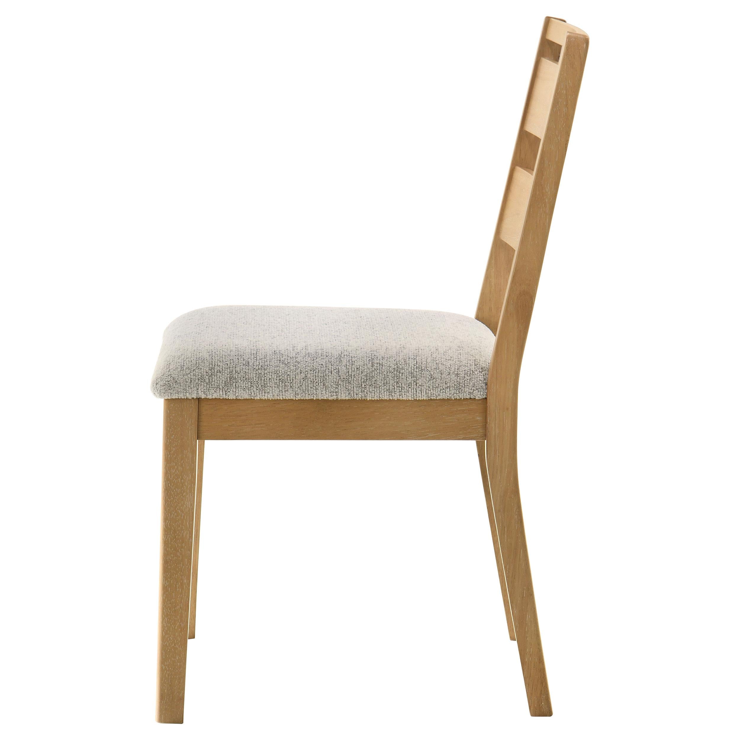  Coaster Furniture Duncan 193652 Set of 2 Ladder Back Dining Side Chair - Washed Oak IMAGE 4
