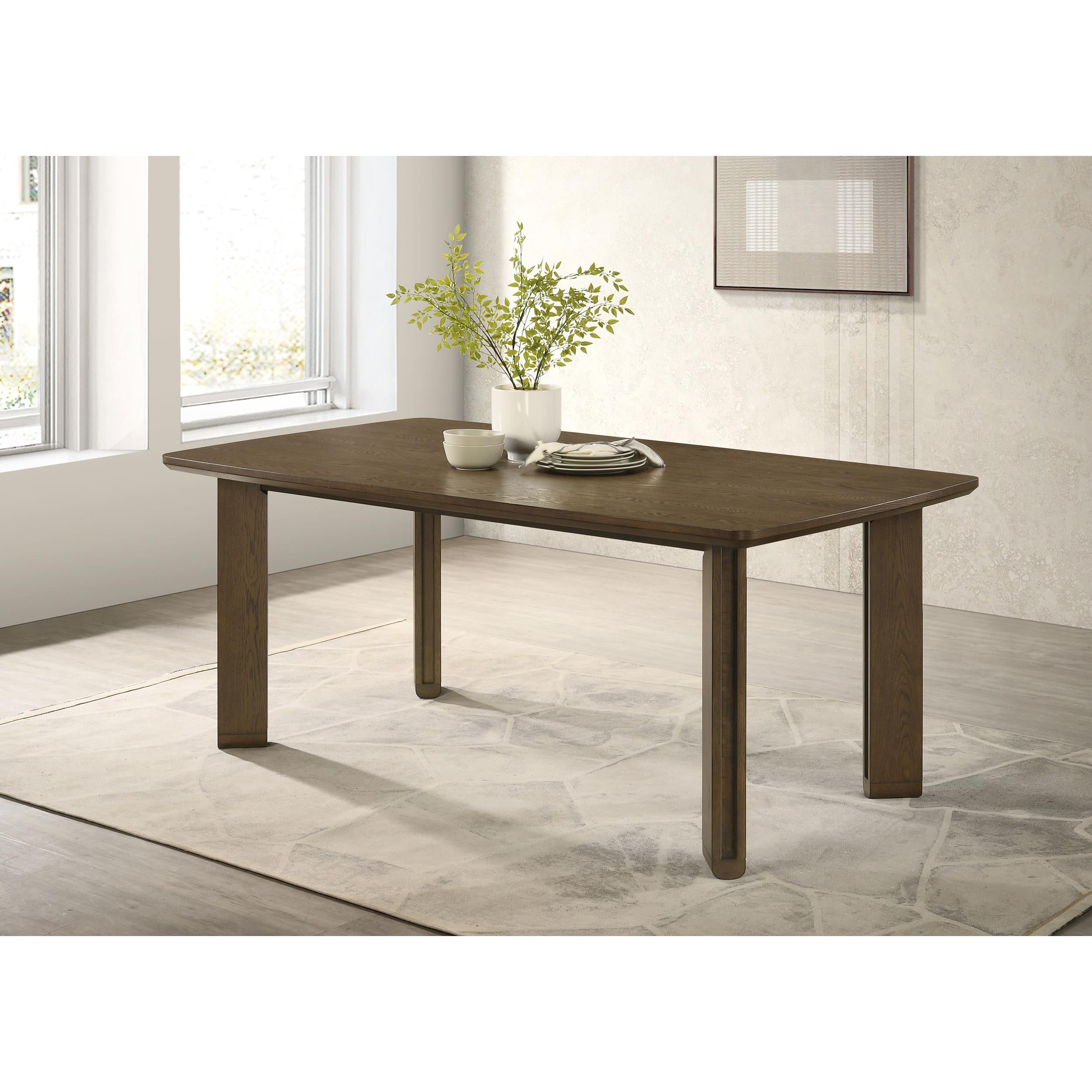  Coaster Furniture Ottowa 193661 71-inch Rectangular Wood Dining Table - Brown IMAGE 2