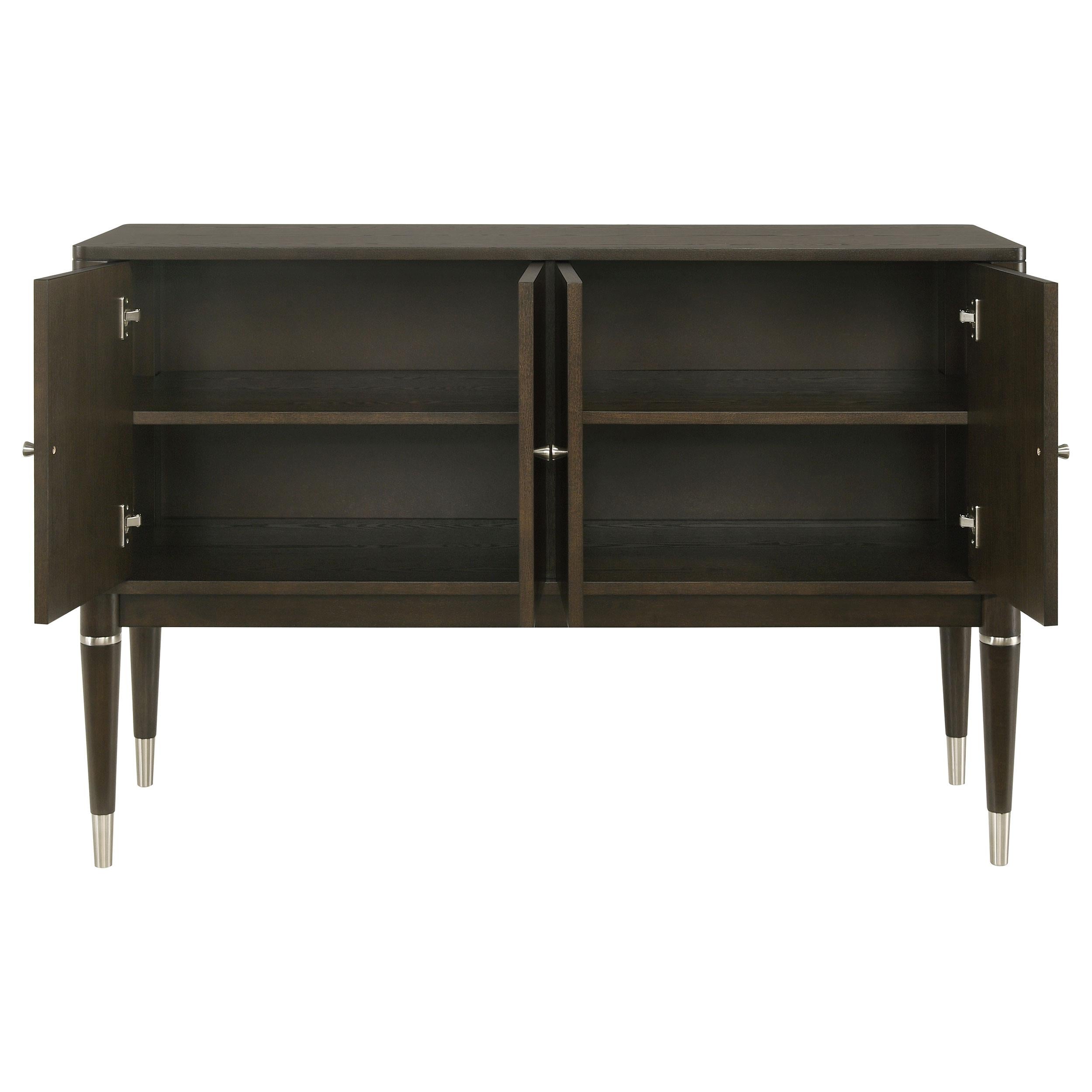  Coaster Furniture Reseda 193675 4-door Dining Sideboard Server with Shelves - Ash Brown IMAGE 10
