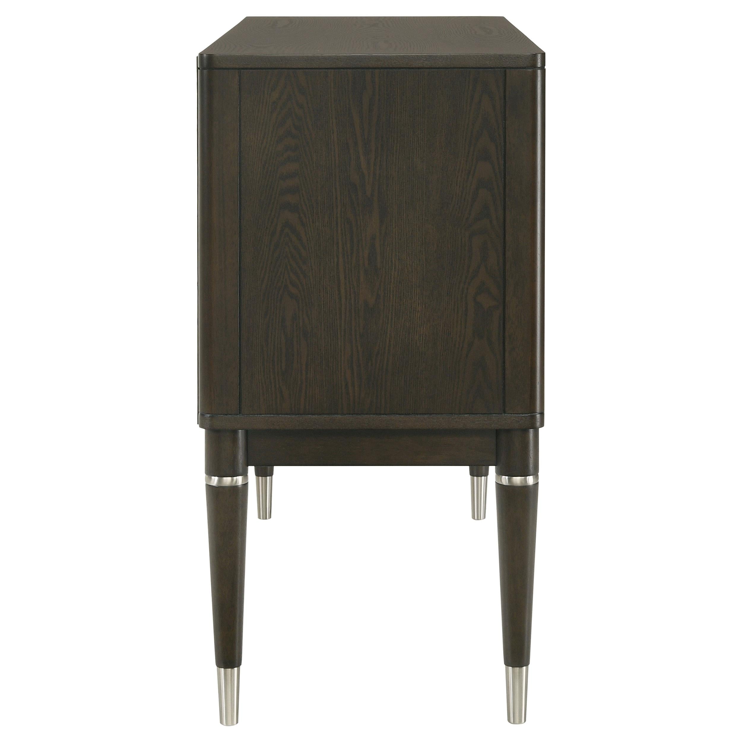  Coaster Furniture Reseda 193675 4-door Dining Sideboard Server with Shelves - Ash Brown IMAGE 5