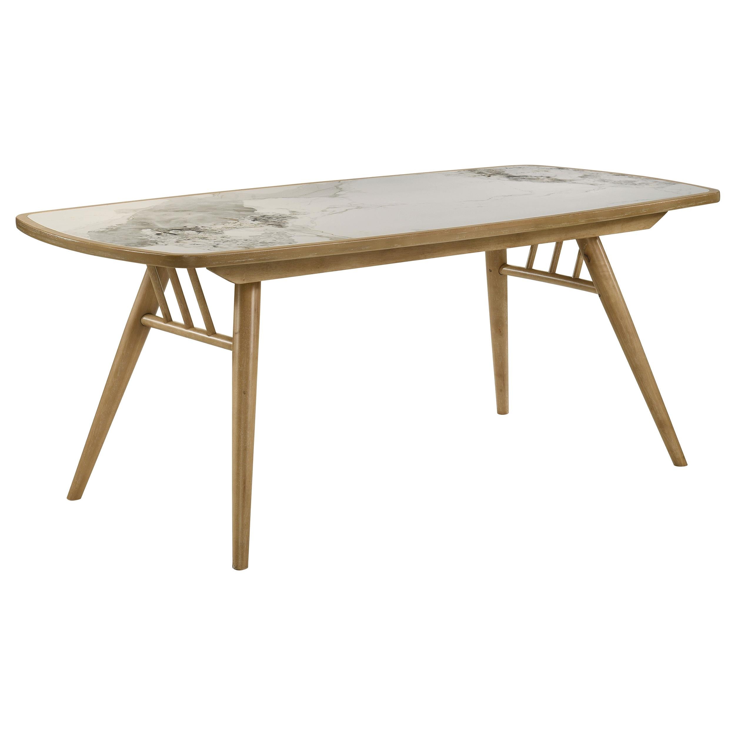  Coaster Furniture Croyden 193731 73-inch Rectangular Dining Table - Weathered Natural IMAGE 1