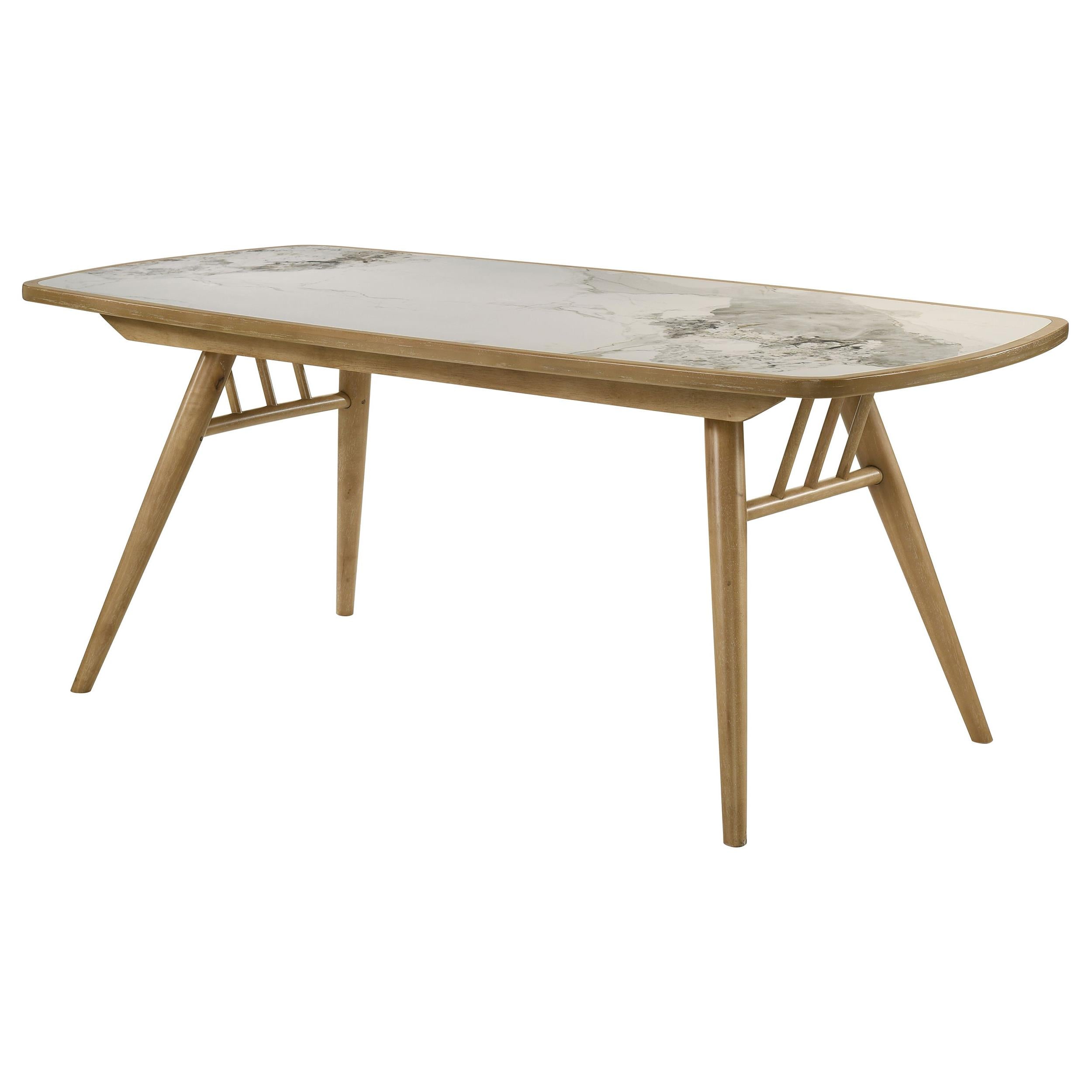  Coaster Furniture Croyden 193731 73-inch Rectangular Dining Table - Weathered Natural IMAGE 3
