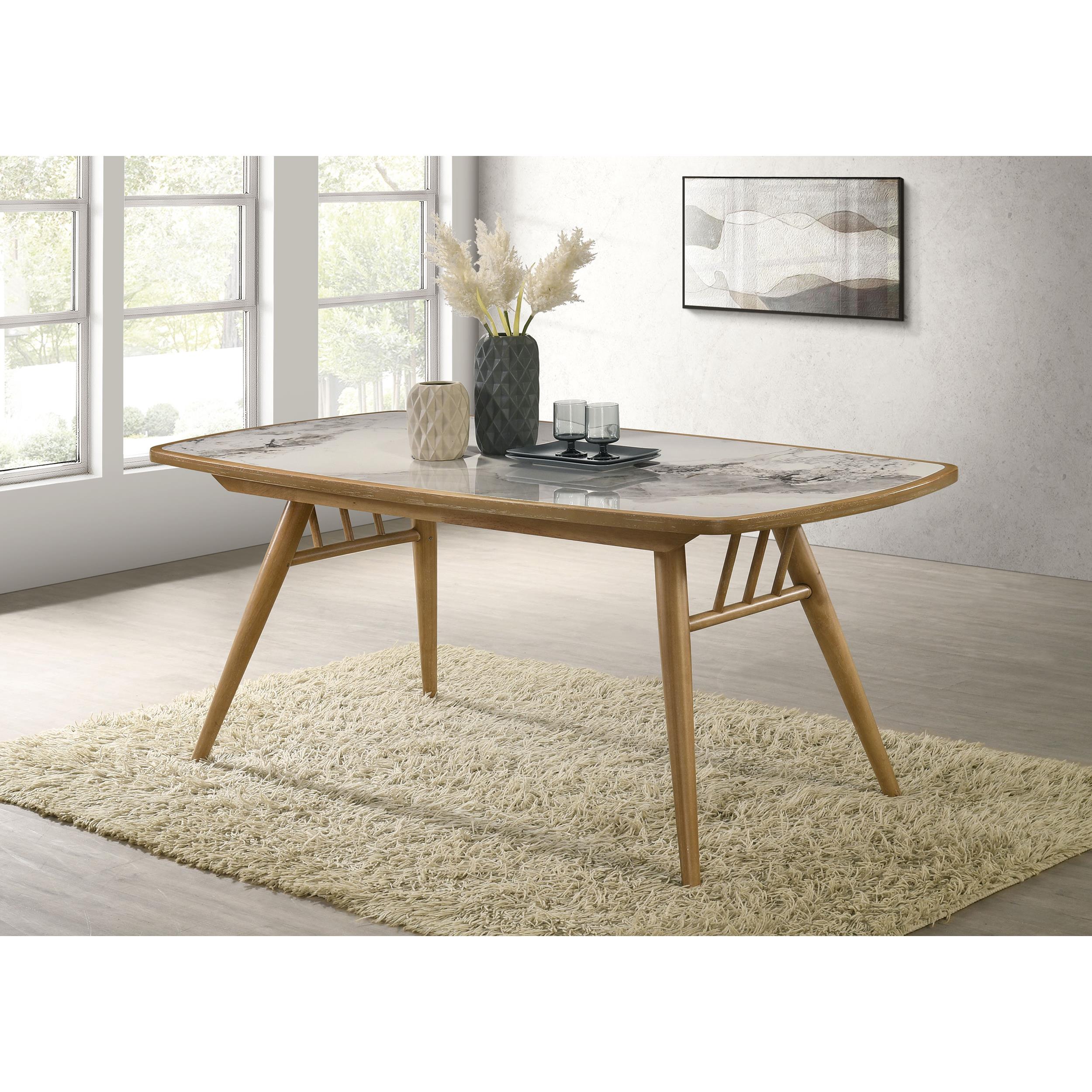  Coaster Furniture Croyden 193731 73-inch Rectangular Dining Table - Weathered Natural IMAGE 5