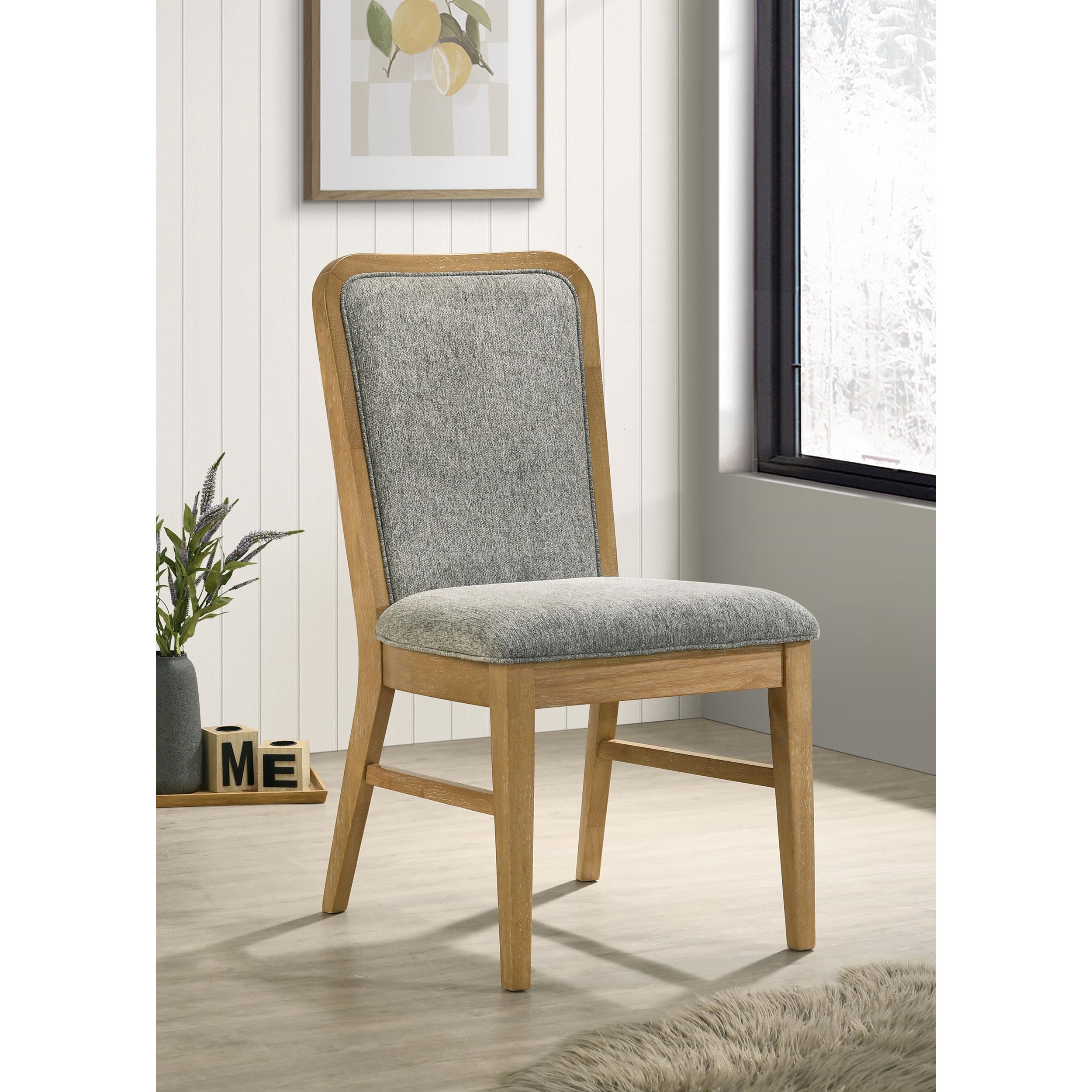  Coaster Furniture Croyden 193732 Set of 2 Dining Side Chair - Weathered Natural IMAGE 4