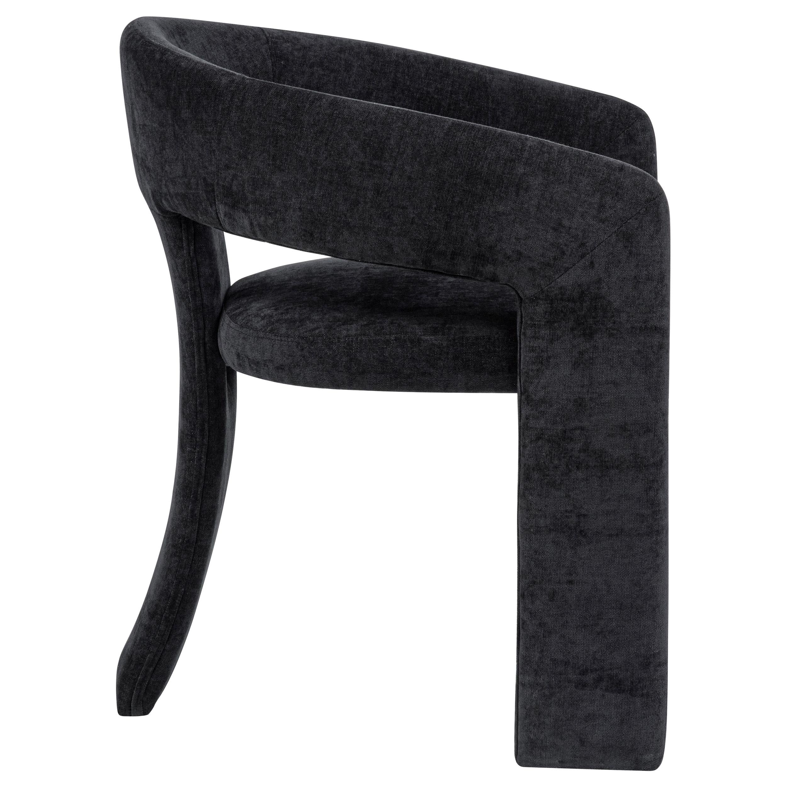  Coaster Furniture Carlow 193813BLK Set of 2 Upholstered Dining Arm Chair - Black IMAGE 5