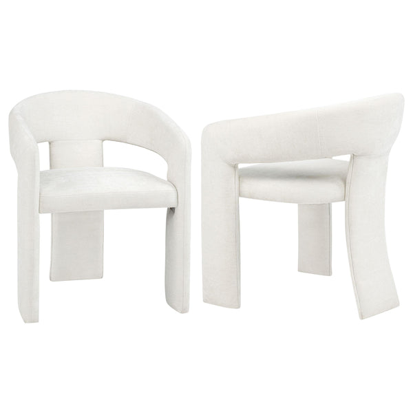 Coaster Furniture Carlow 193813WHT Set of 2 Upholstered Dining Arm Chair - White
