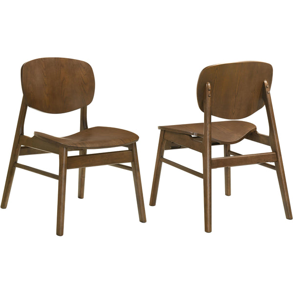 Coaster Furniture Benford 193832 Set of 2 Dining Side Chair Wood Seat - Dark Brown