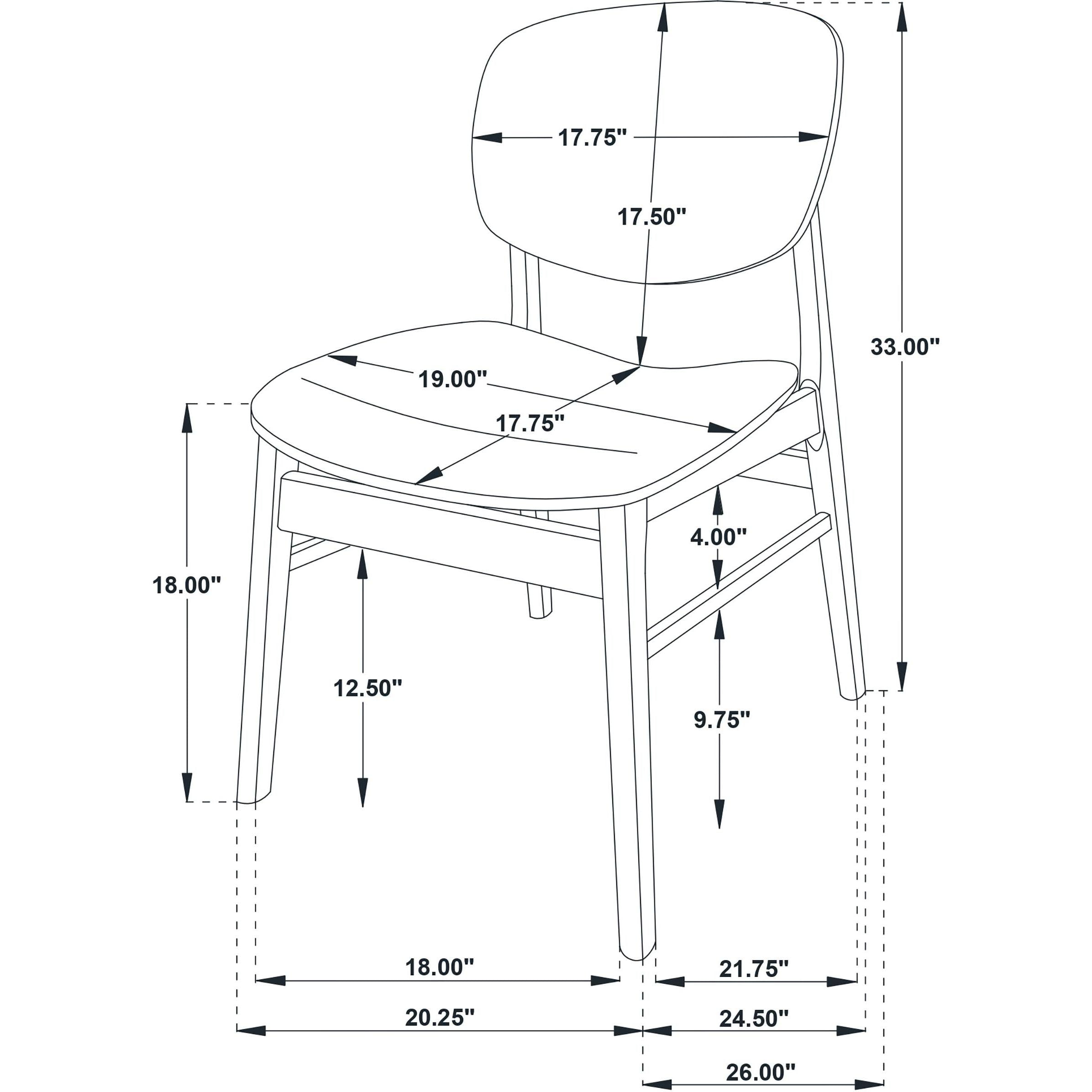  Coaster Furniture Benford 193832 Set of 2 Dining Side Chair Wood Seat - Dark Brown IMAGE 14