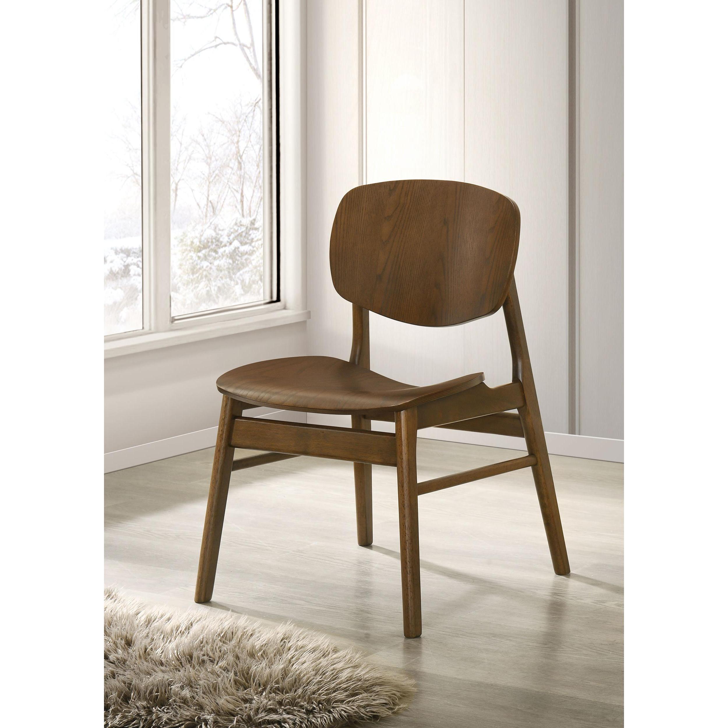  Coaster Furniture Benford 193832 Set of 2 Dining Side Chair Wood Seat - Dark Brown IMAGE 2