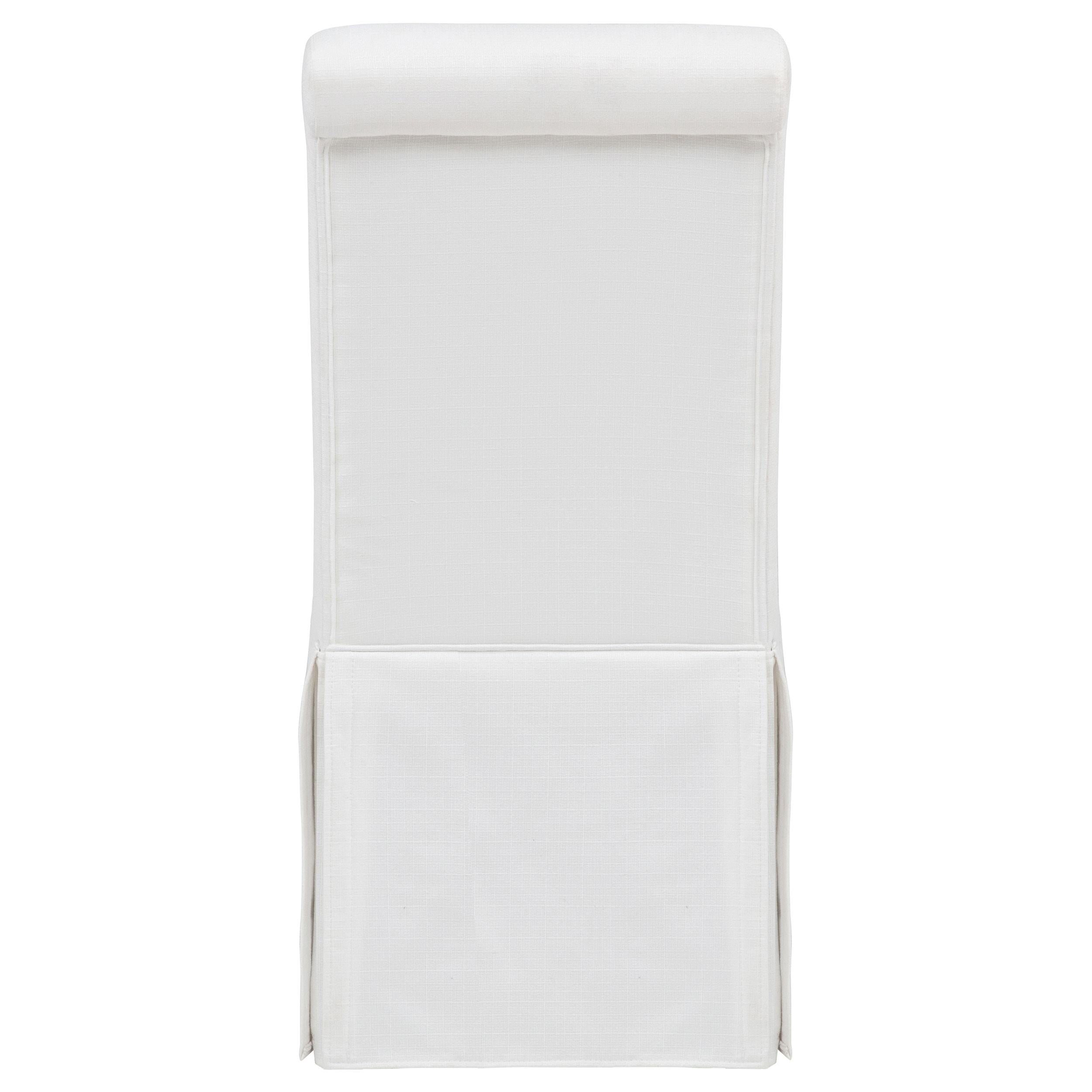  Coaster Furniture Shawna 193912WHT Set of 2 Upholstered Skirted Side Chair - White IMAGE 11
