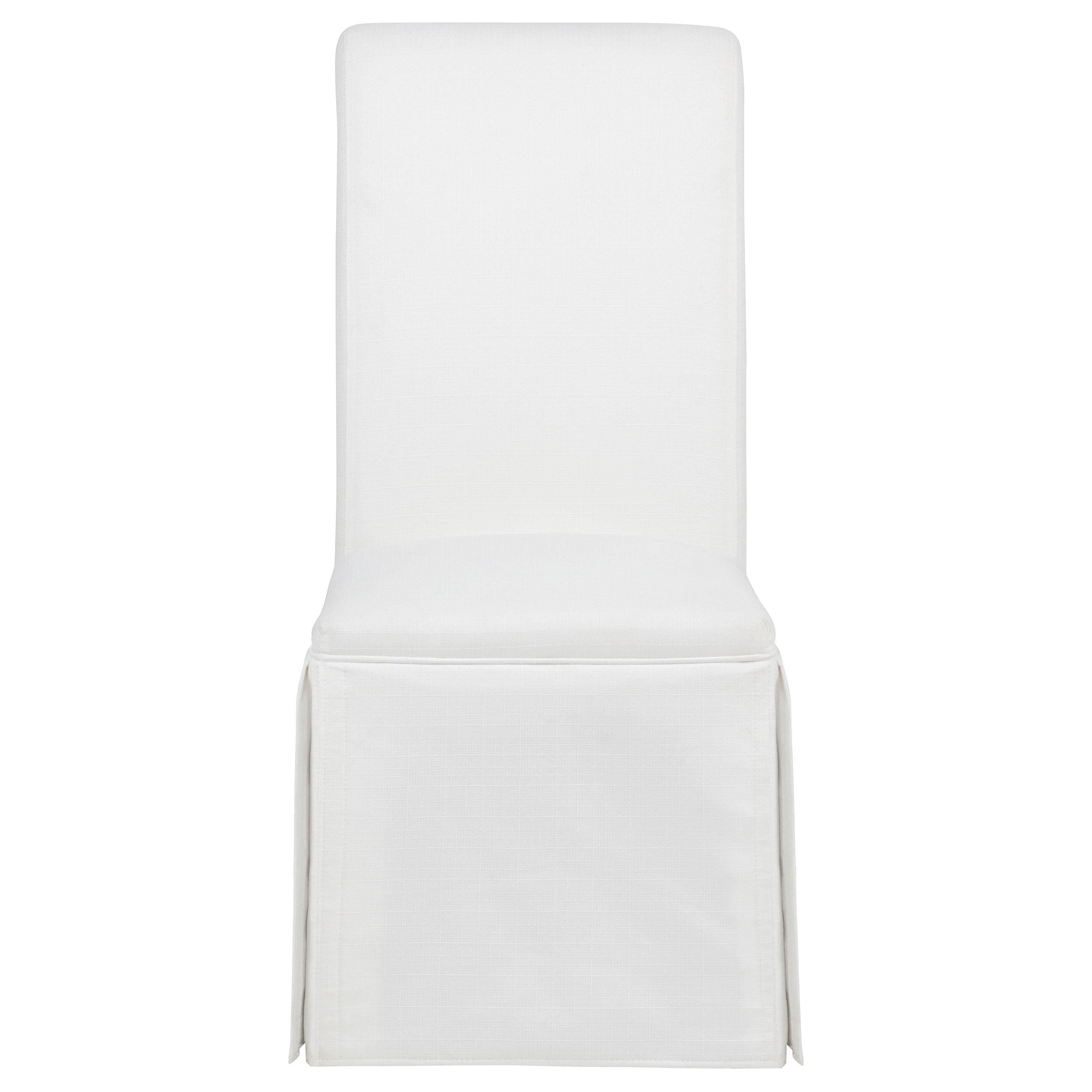  Coaster Furniture Shawna 193912WHT Set of 2 Upholstered Skirted Side Chair - White IMAGE 12