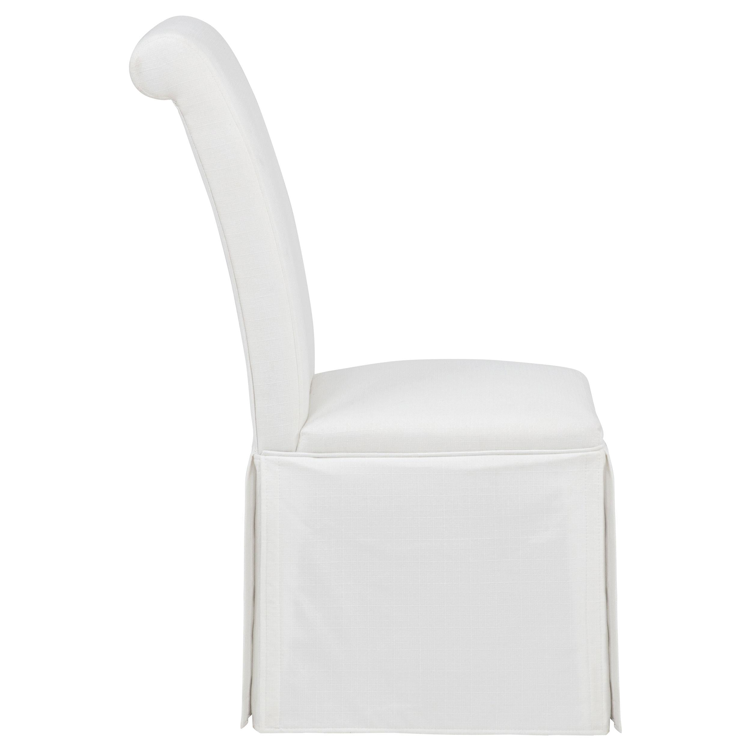  Coaster Furniture Shawna 193912WHT Set of 2 Upholstered Skirted Side Chair - White IMAGE 5
