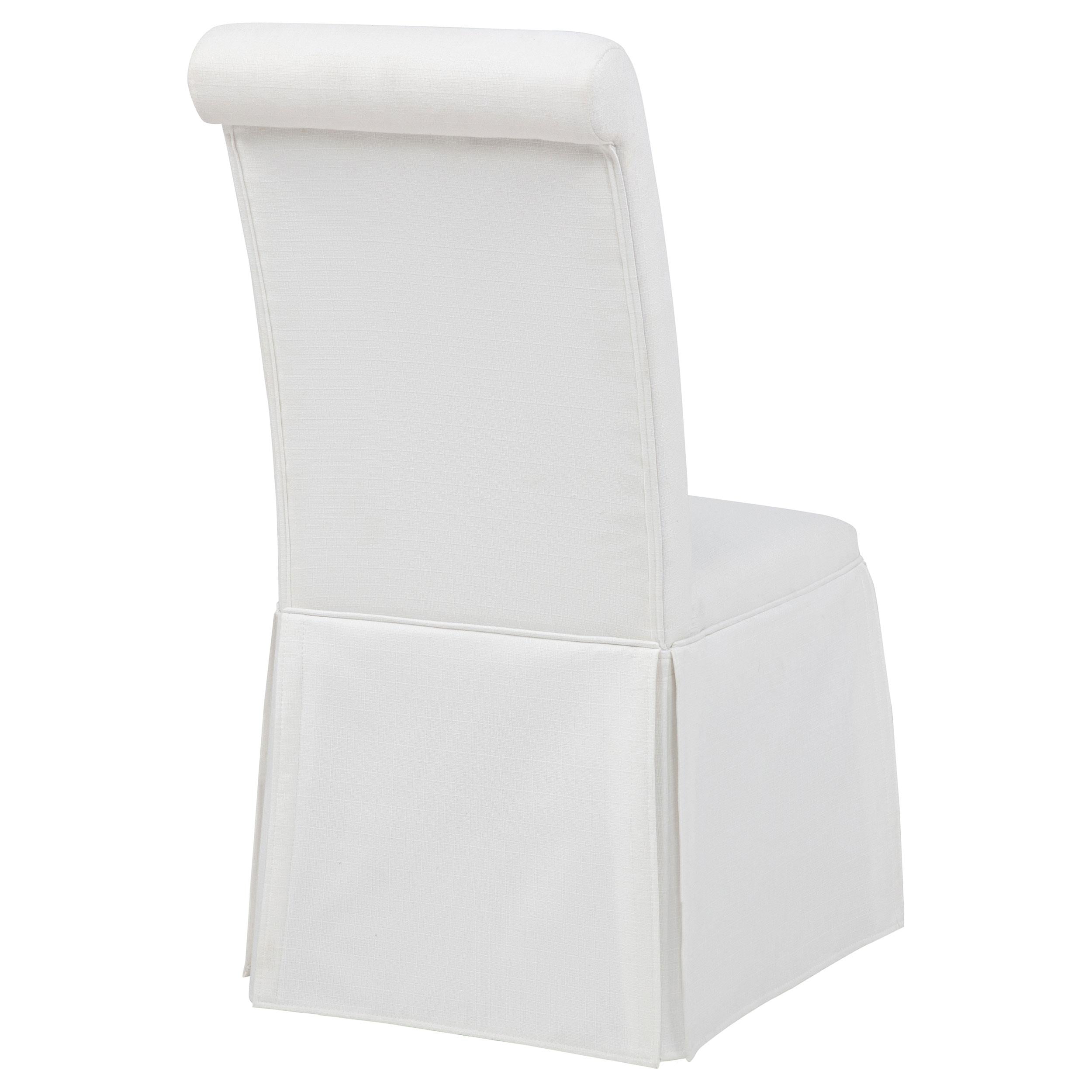  Coaster Furniture Shawna 193912WHT Set of 2 Upholstered Skirted Side Chair - White IMAGE 6