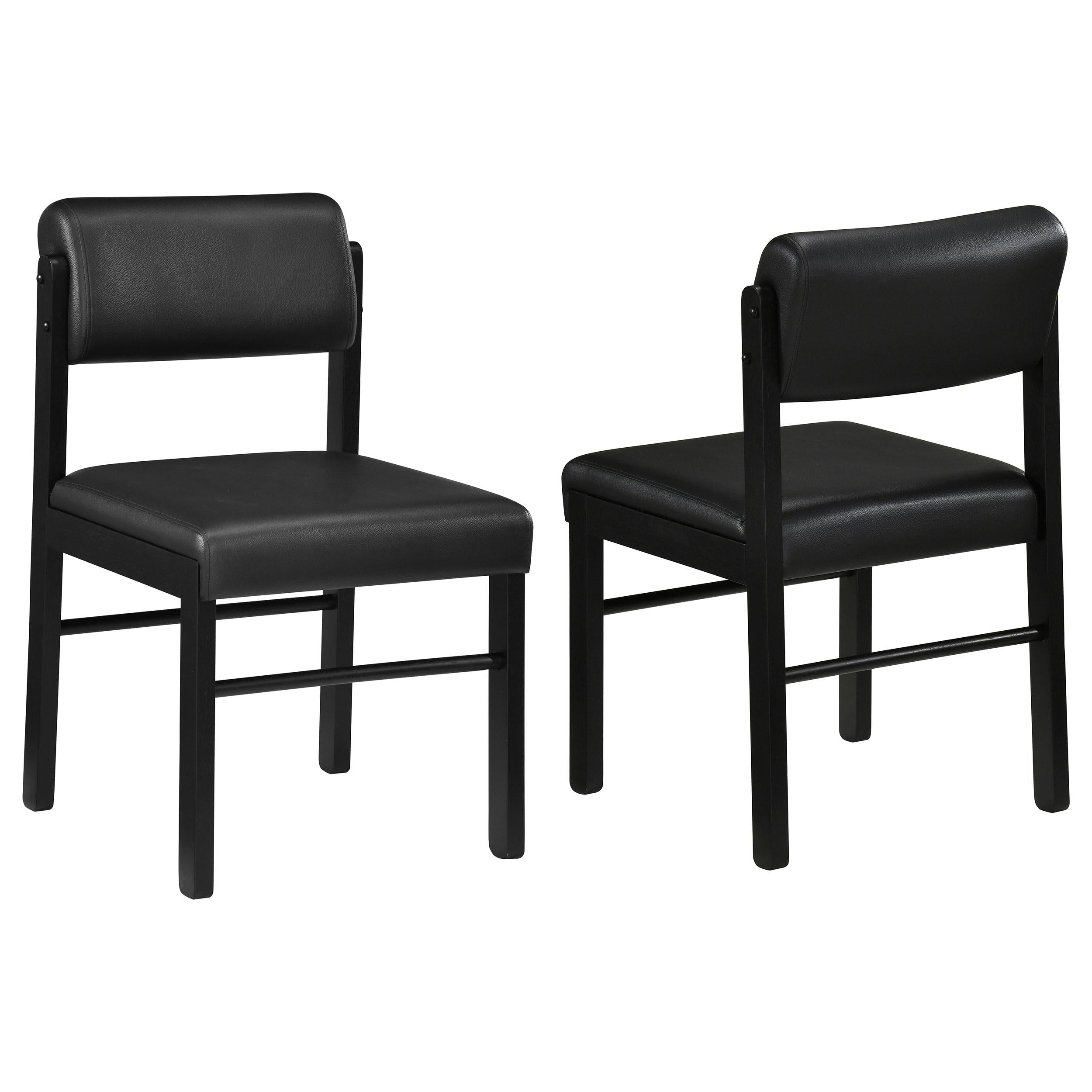  Coaster Furniture Kehoe 193922BLK Set of 2 Upholstered Dining Side Chair - Black IMAGE 1