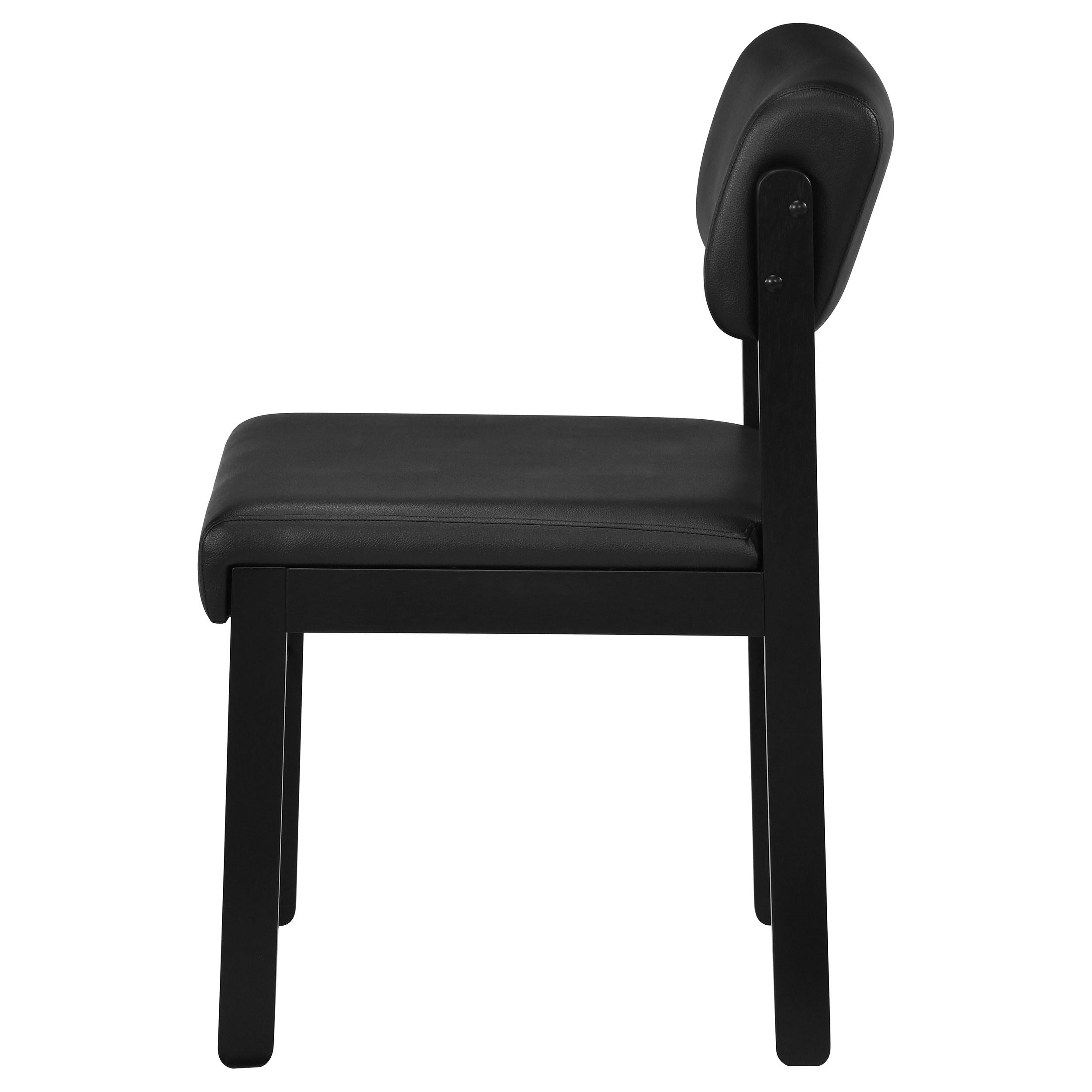  Coaster Furniture Kehoe 193922BLK Set of 2 Upholstered Dining Side Chair - Black IMAGE 2