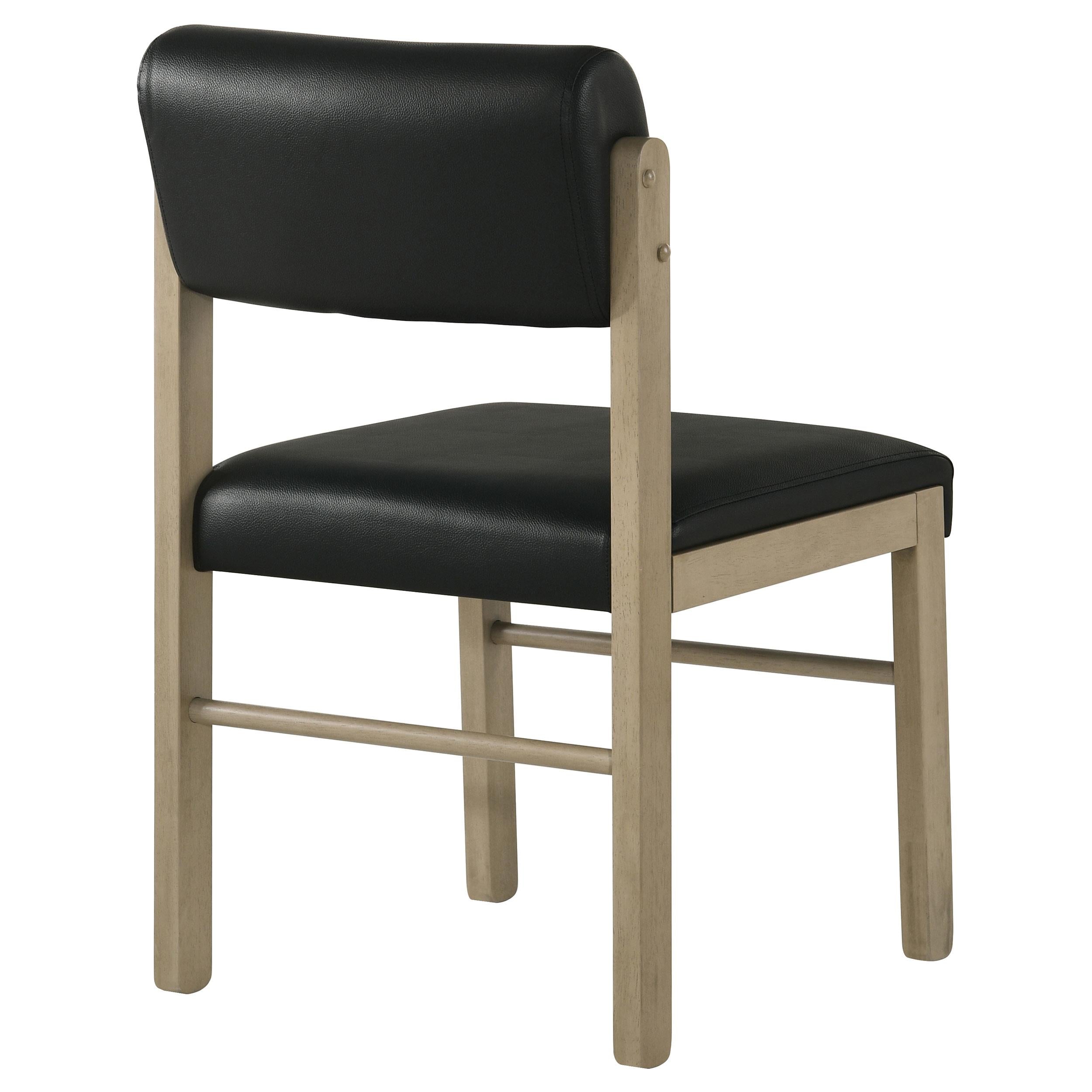  Coaster Furniture Kehoe 193922NAT Set of 2 Upholstered Dining Side Chair - Black/Natural Oak IMAGE 11