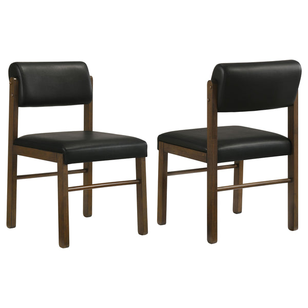 Coaster Furniture Kehoe 193922WAL Set of 2 Upholstered Dining Side Chair - Black/Walnut