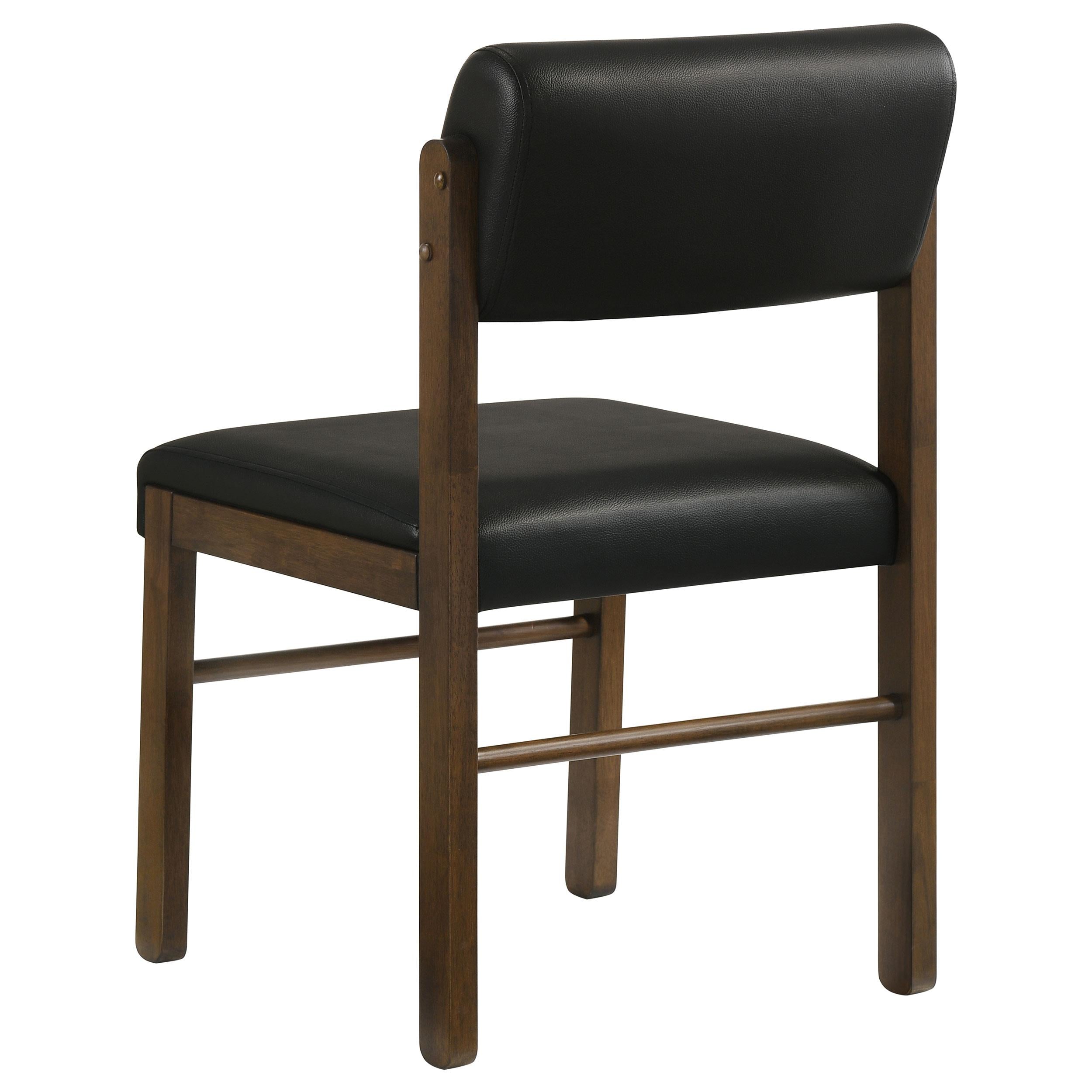  Coaster Furniture Kehoe 193922WAL Set of 2 Upholstered Dining Side Chair - Black/Walnut IMAGE 7