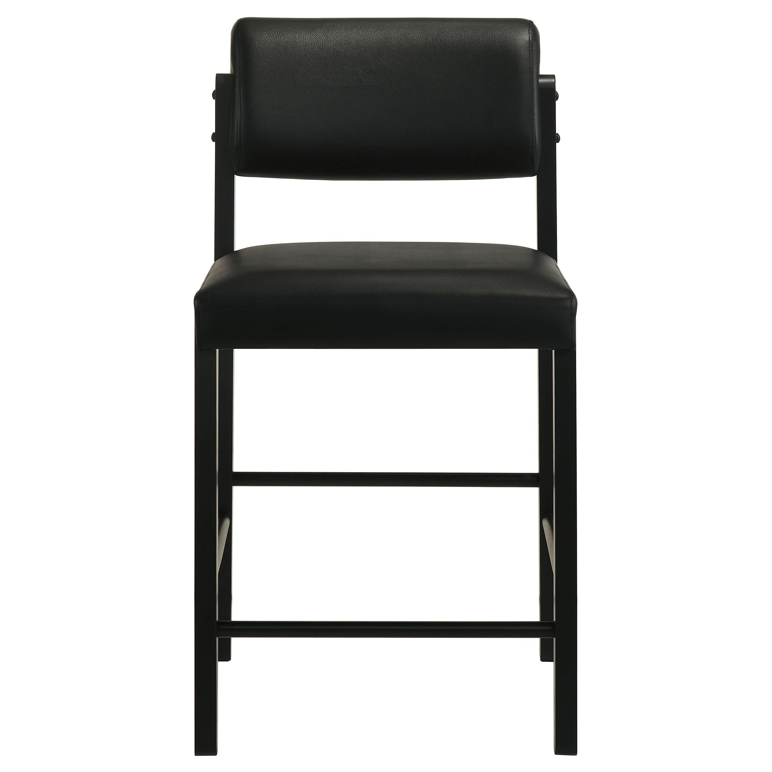  Coaster Furniture Kehoe 193929BLK Set of 2 Upholstered Counter Height Chair - Black IMAGE 10