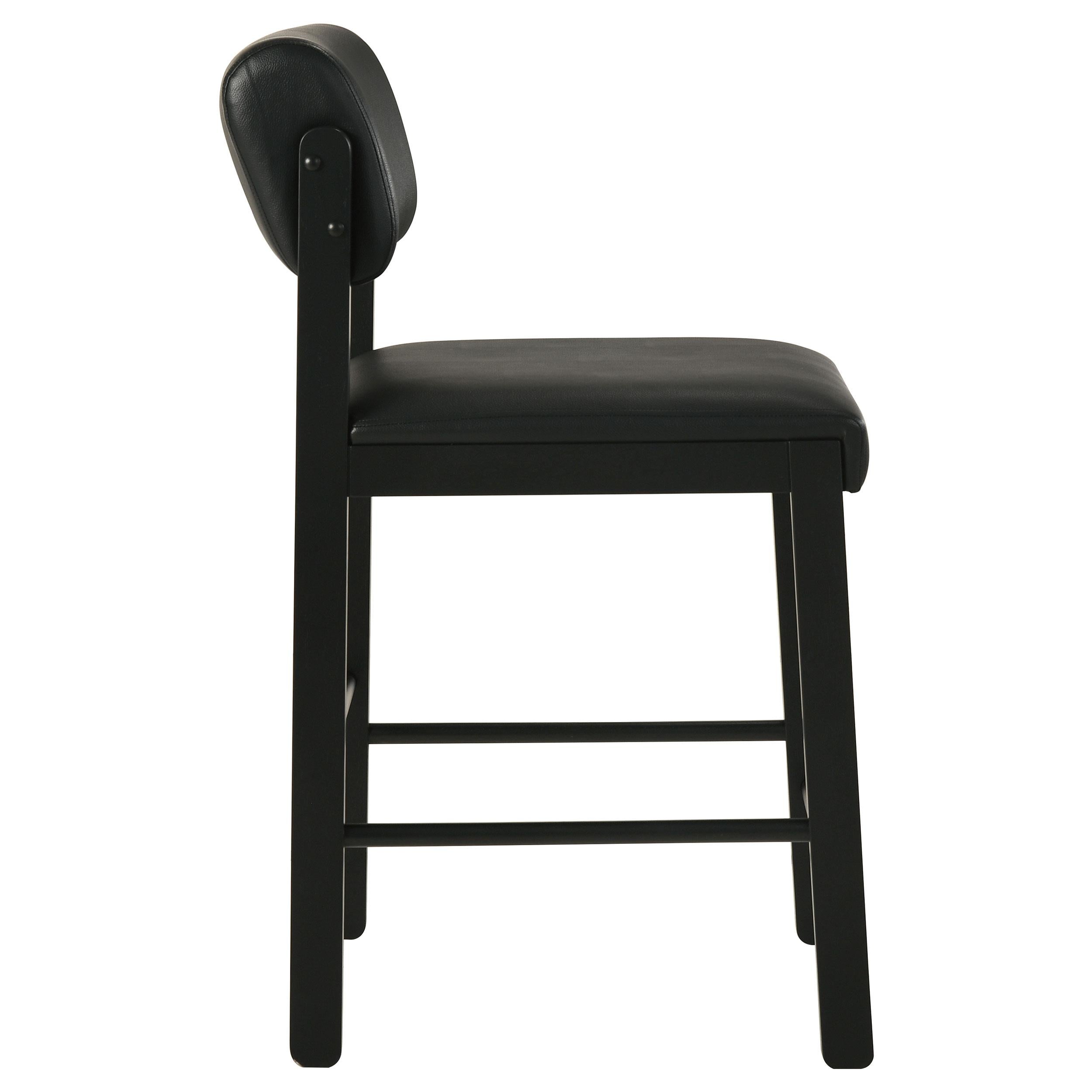  Coaster Furniture Kehoe 193929BLK Set of 2 Upholstered Counter Height Chair - Black IMAGE 2