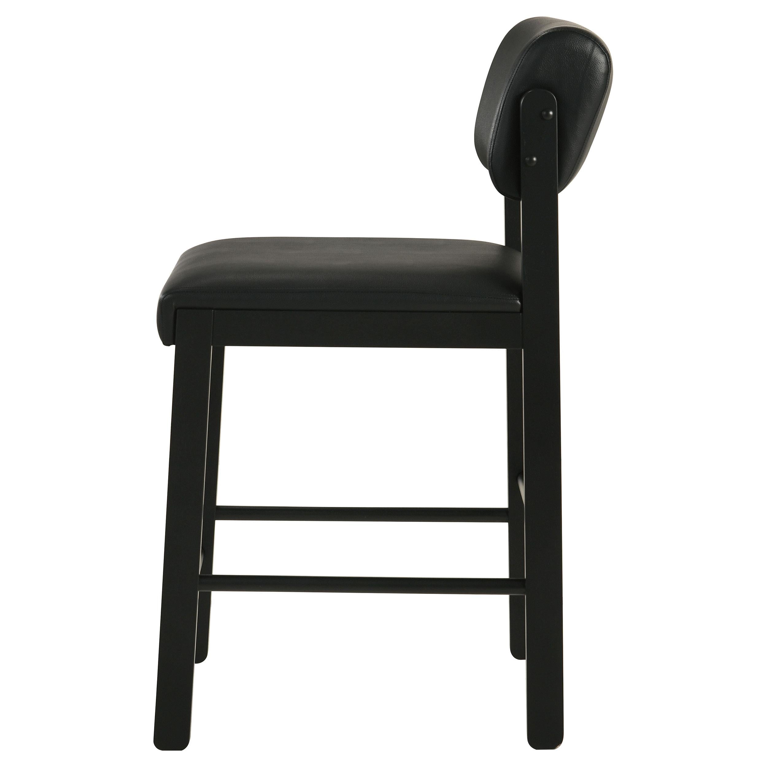  Coaster Furniture Kehoe 193929BLK Set of 2 Upholstered Counter Height Chair - Black IMAGE 5