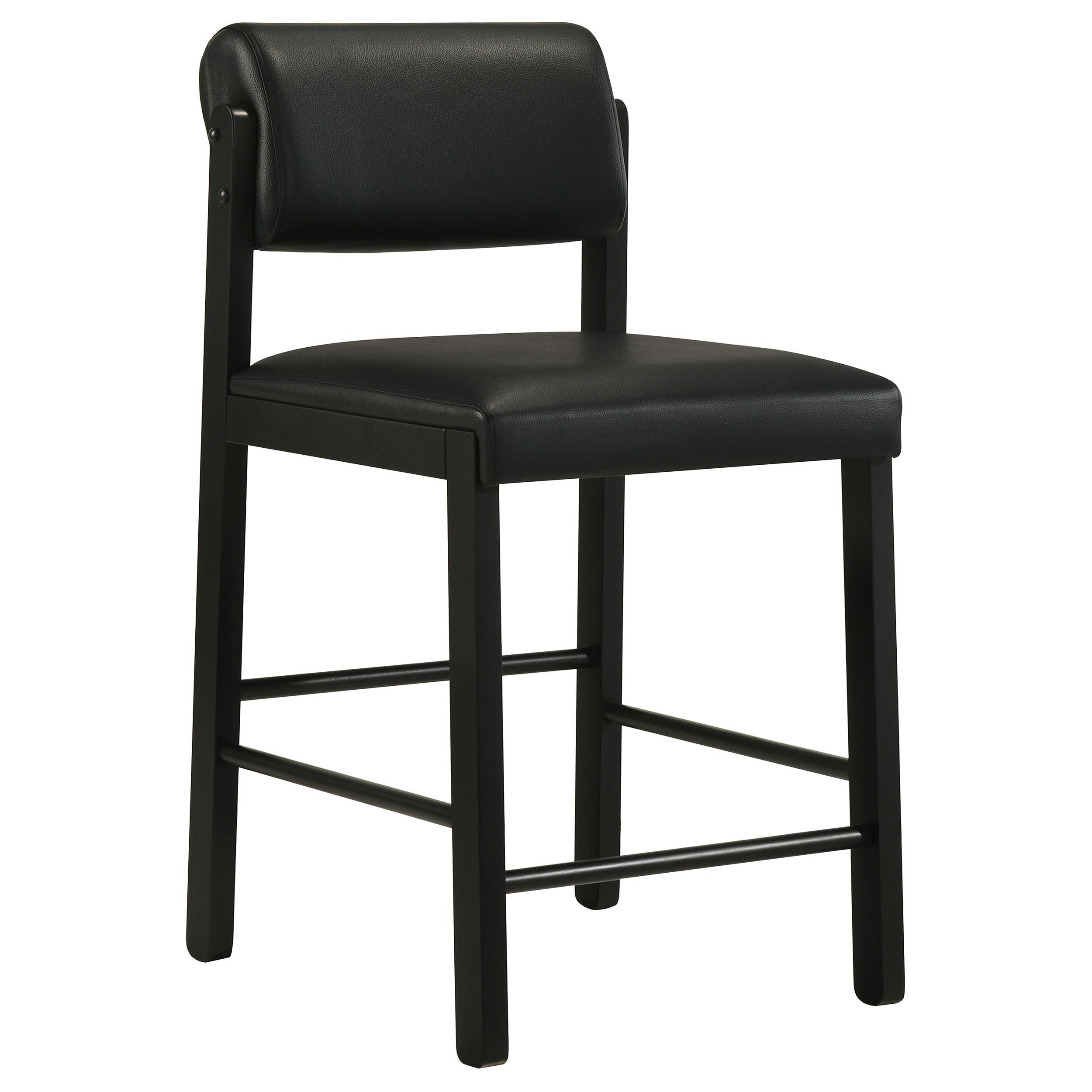  Coaster Furniture Kehoe 193929BLK Set of 2 Upholstered Counter Height Chair - Black IMAGE 8