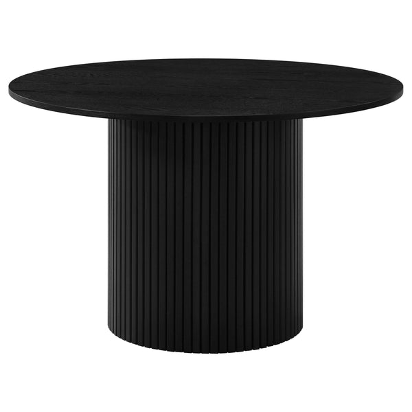 Coaster Furniture Hamlyn 193930BLK 47-inch Round Wood Dining Room Table - Black