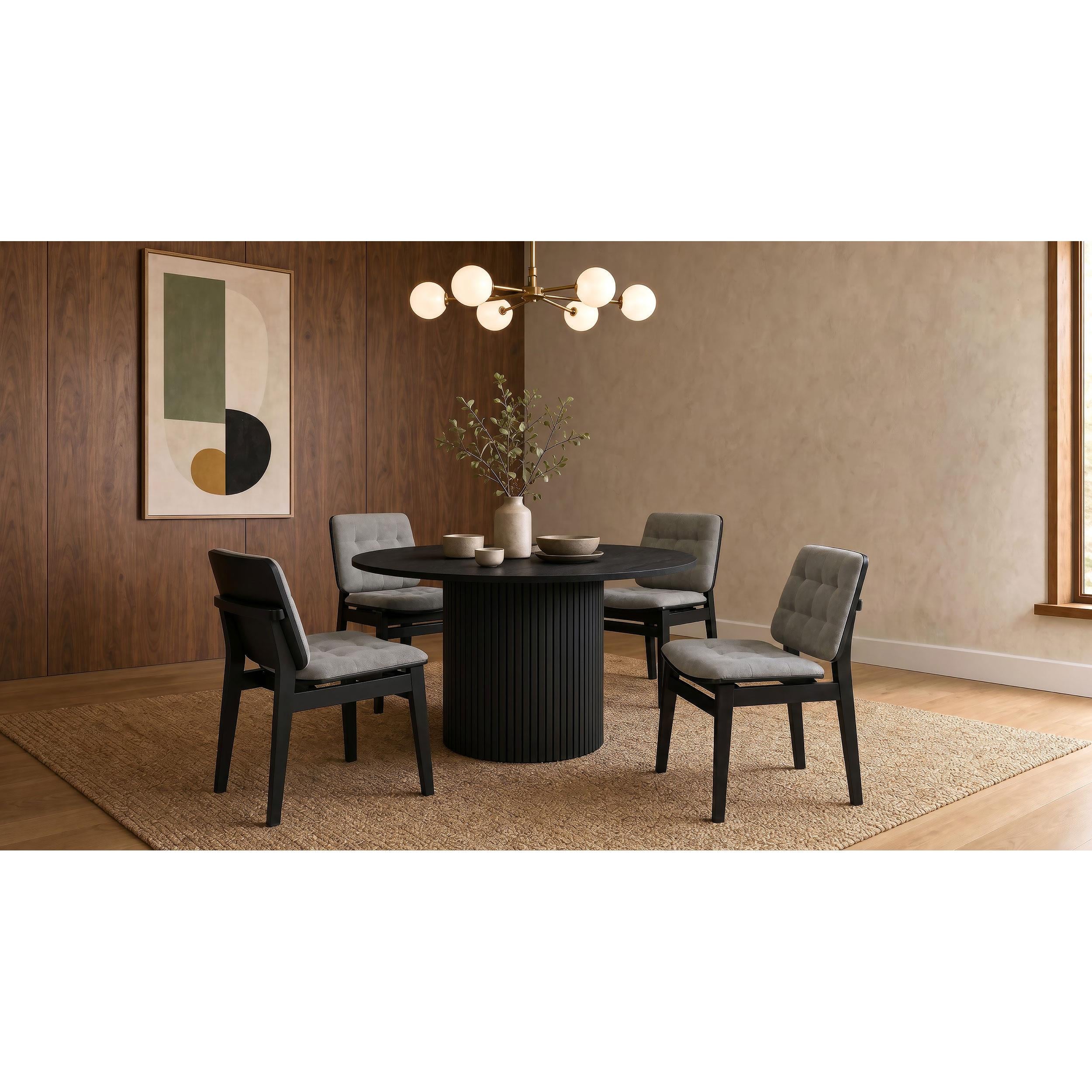  Coaster Furniture Hamlyn 193930BLK 47-inch Round Wood Dining Room Table - Black IMAGE 11