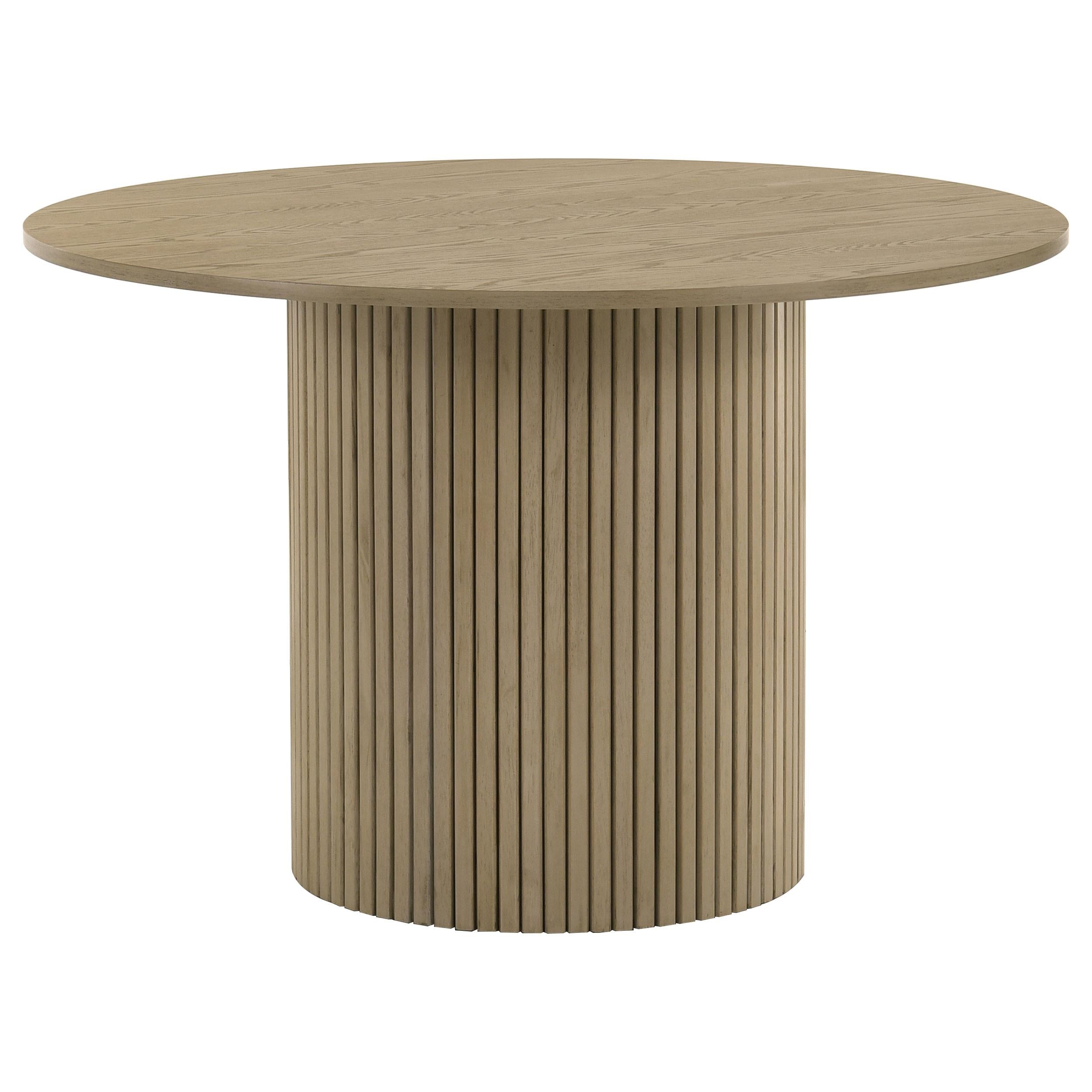  Coaster Furniture Hamlyn 193930NAT 47-inch Round Wood Dining Room Table - Natural Oak IMAGE 1